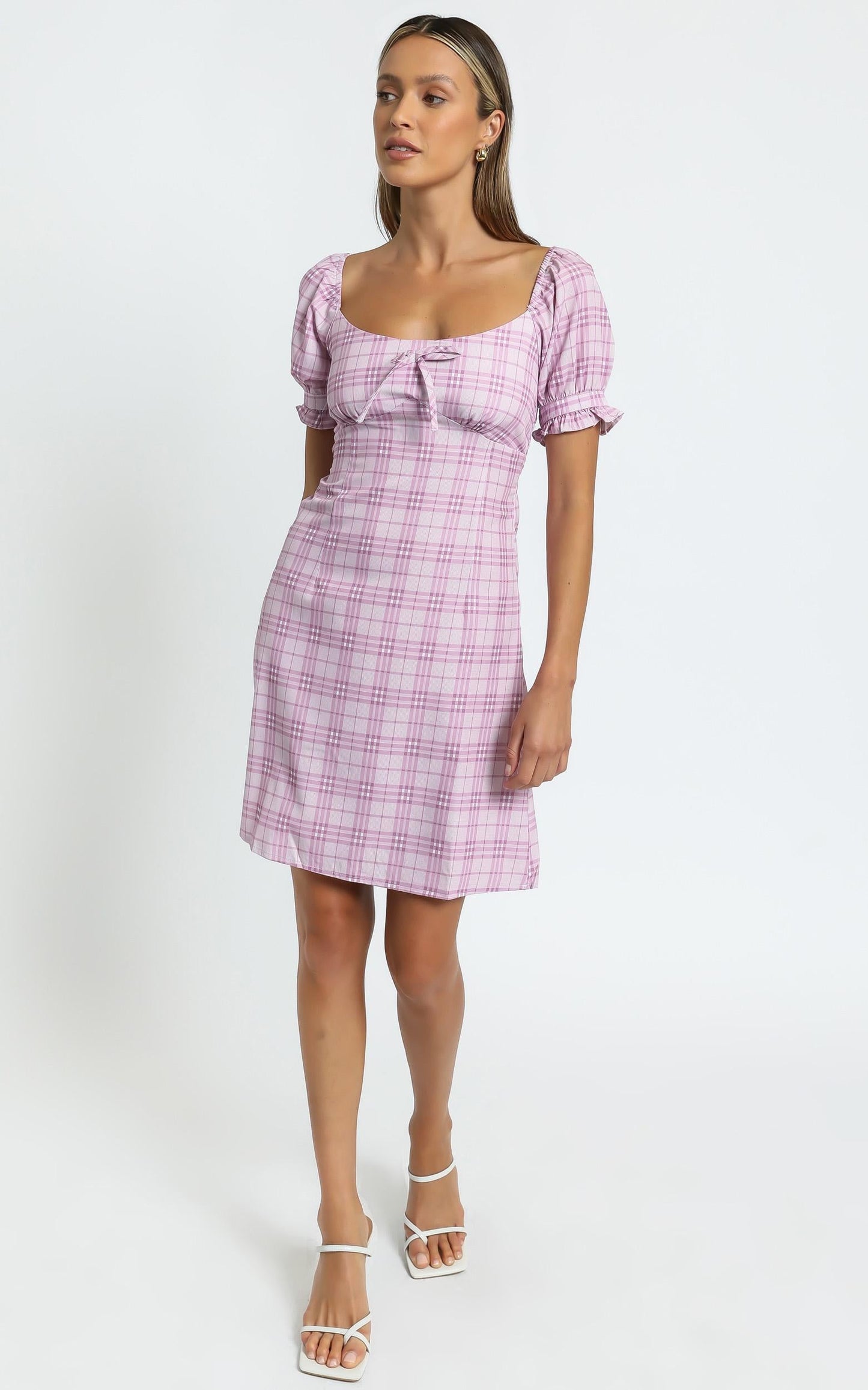 Dahlia Dress in Pink Check