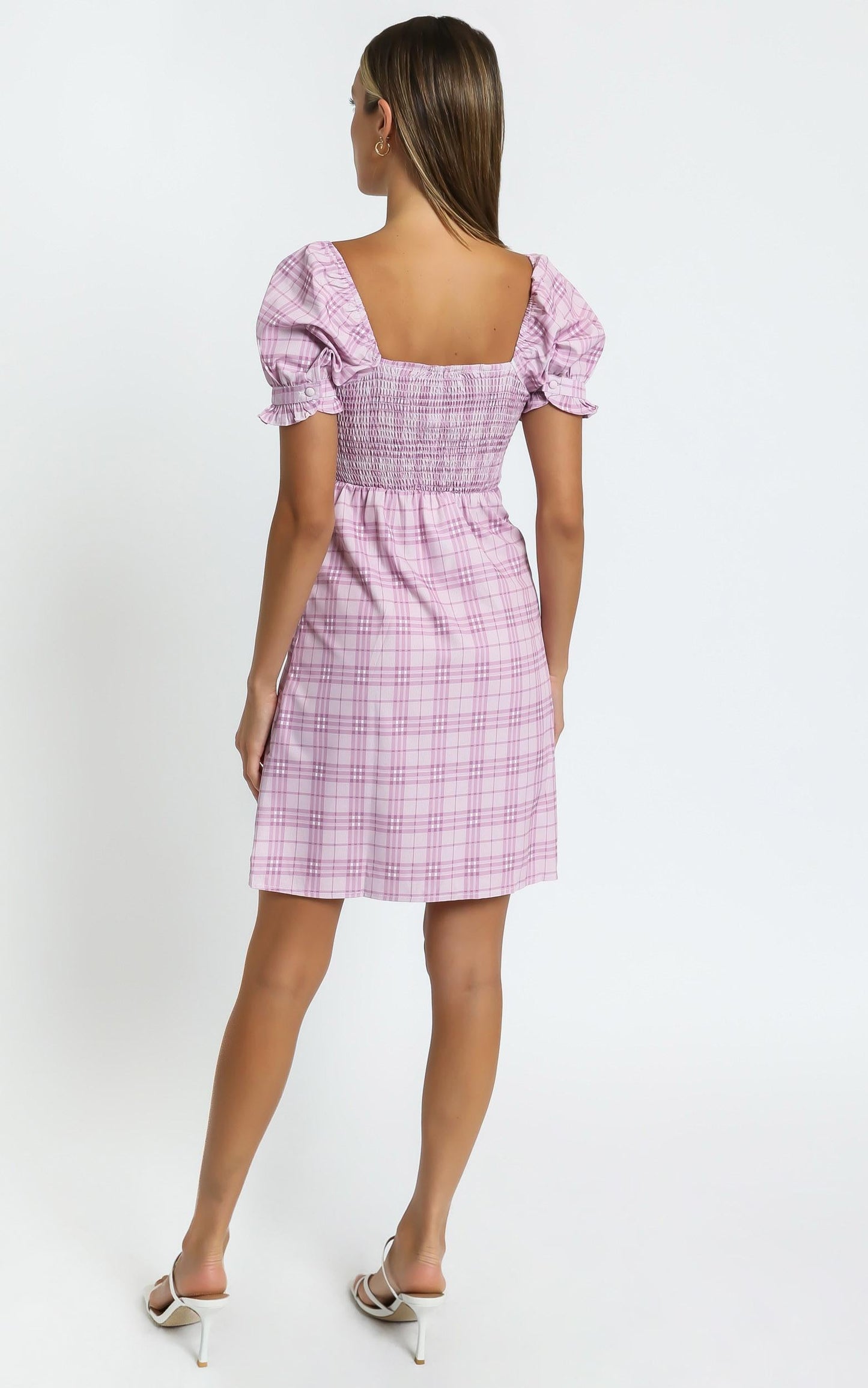 Dahlia Dress in Pink Check