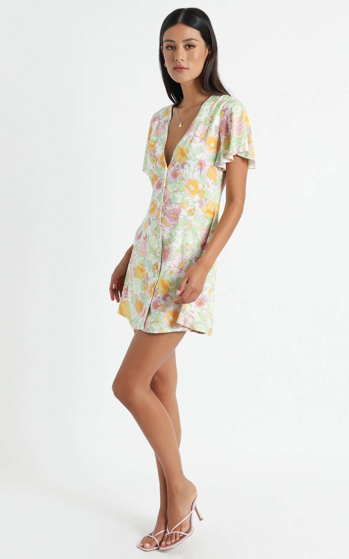 Daiquiri Dress in Linear Floral