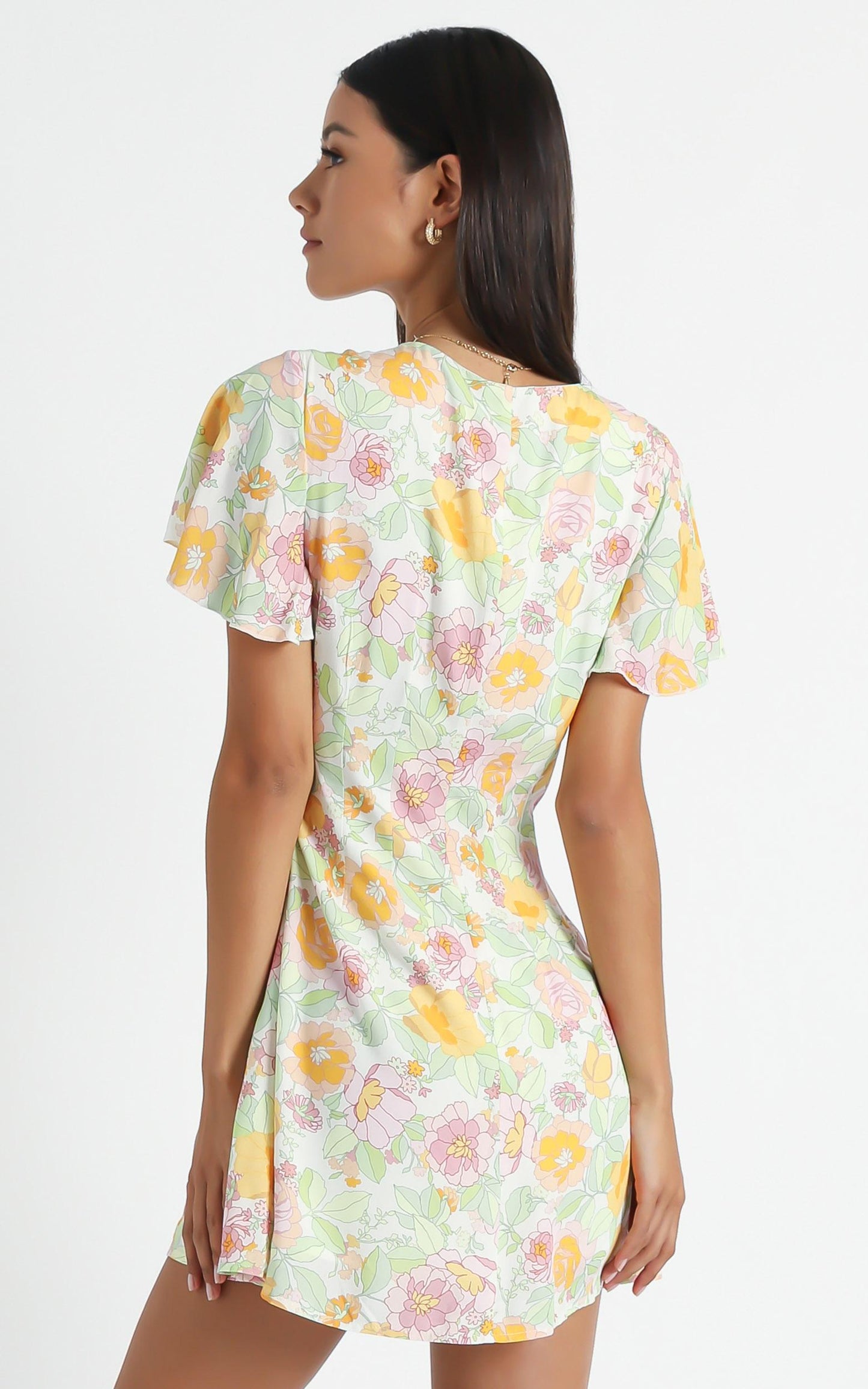 Daiquiri Dress in Linear Floral
