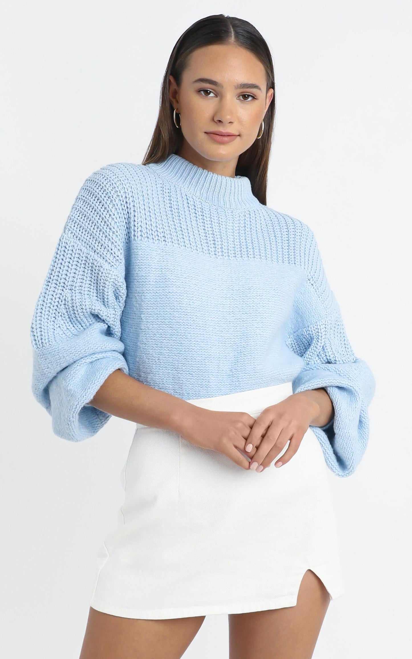 Dakota Knit Jumper in Blue