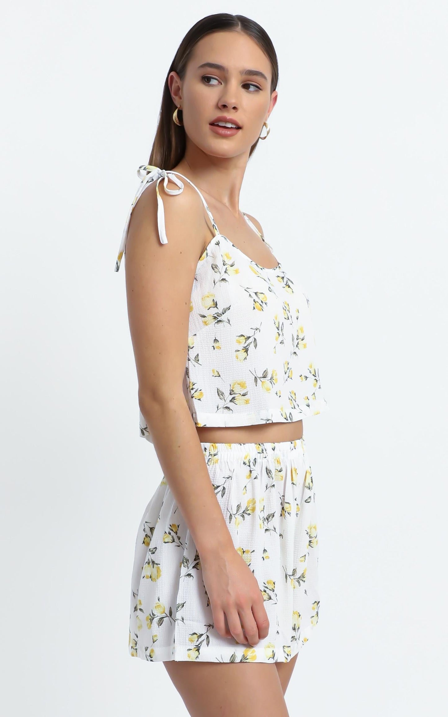 Dakota Two Piece Set in White Floral