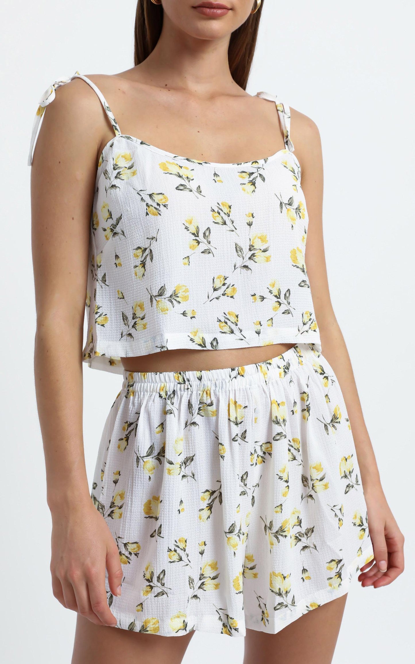 Dakota Two Piece Set in White Floral