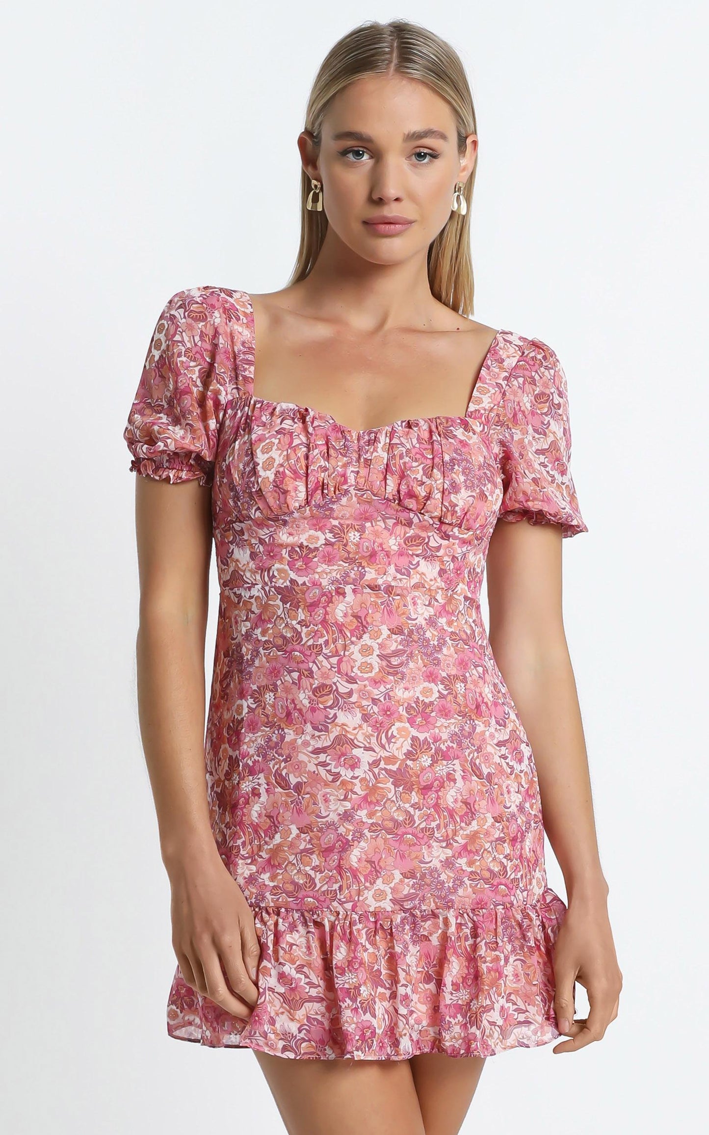 Danbury Dress in Pink Floral