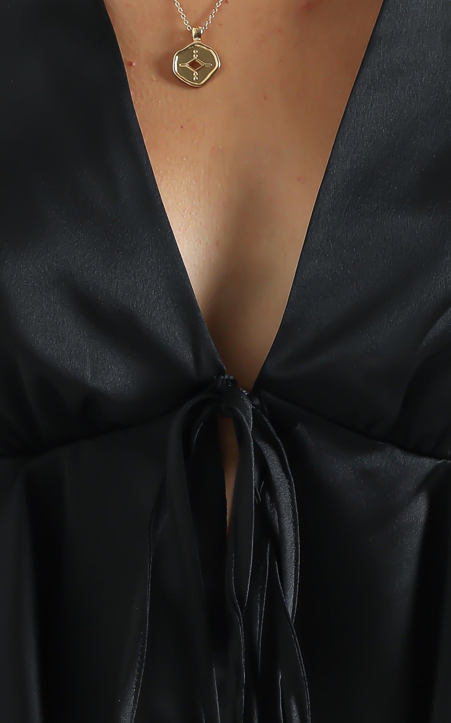 Dance It Out Top in Black Satin