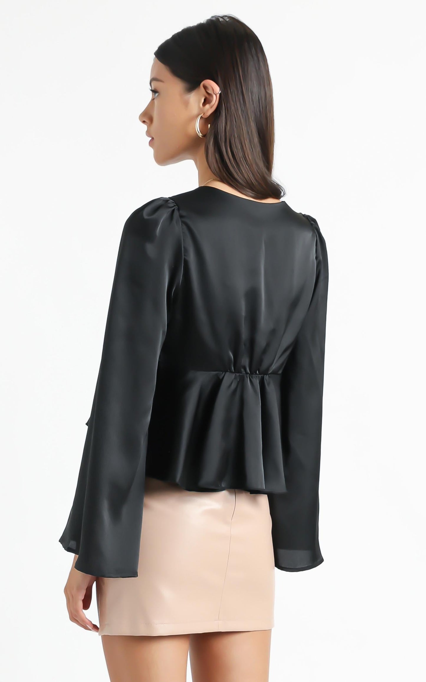 Dance It Out Top in Black Satin