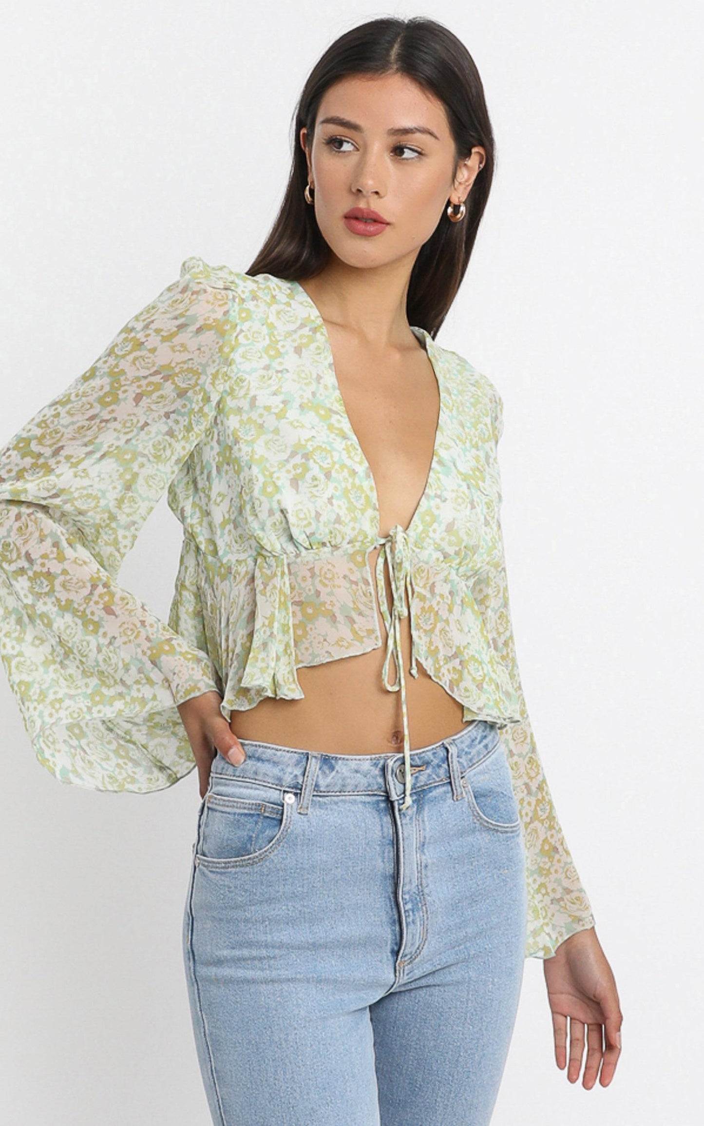 Dance It Out Top in Citrus Floral