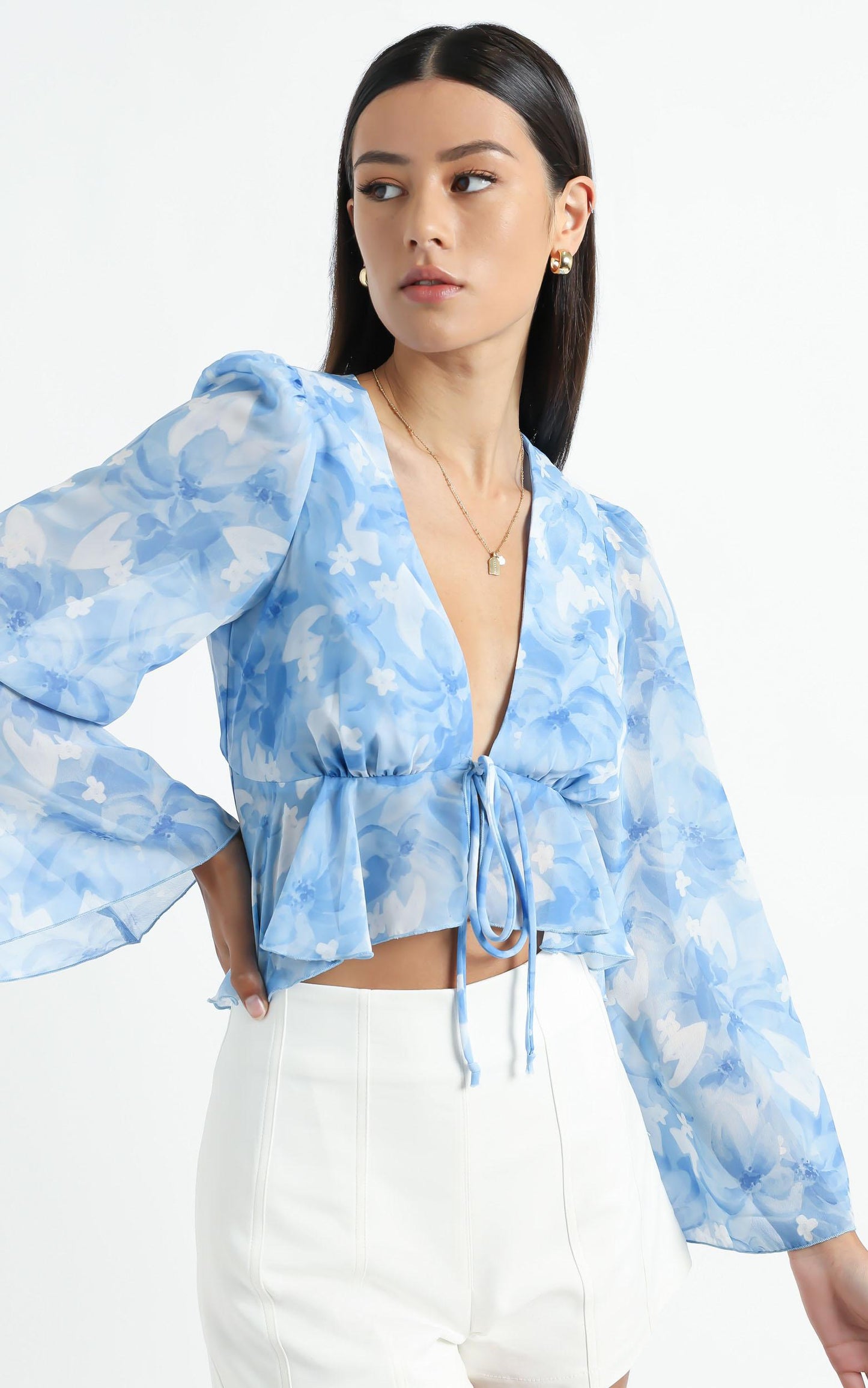 Dance It Out Top in Cloudy Floral
