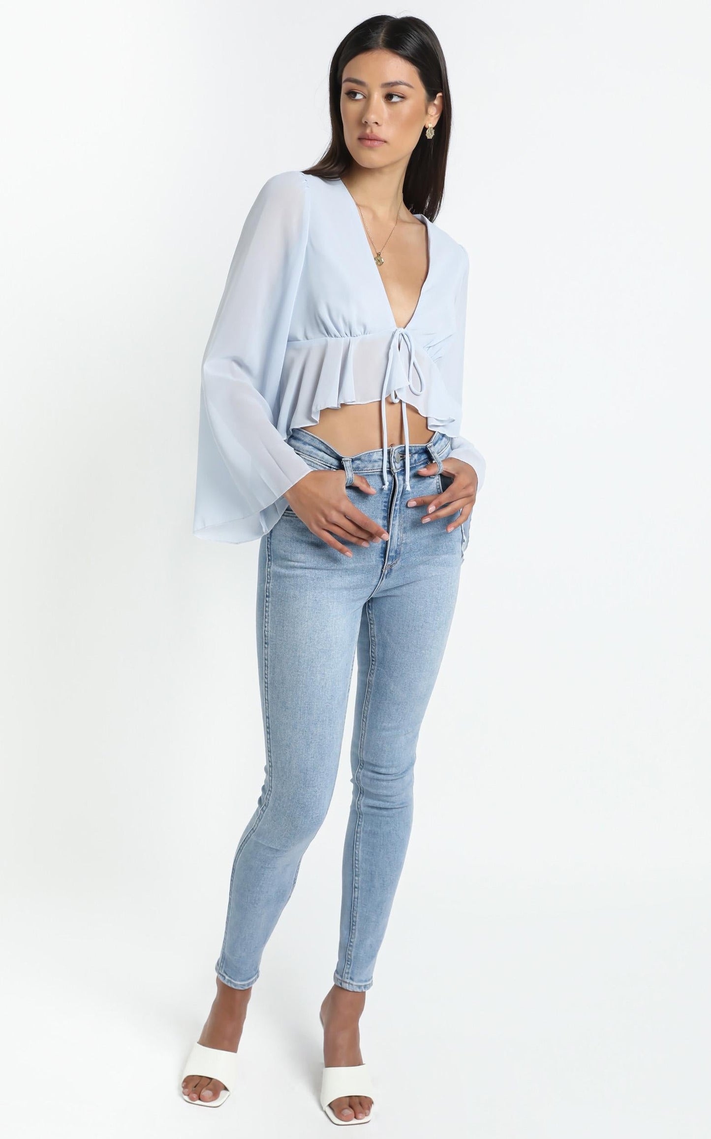Dance It Out Top in Sky Blue