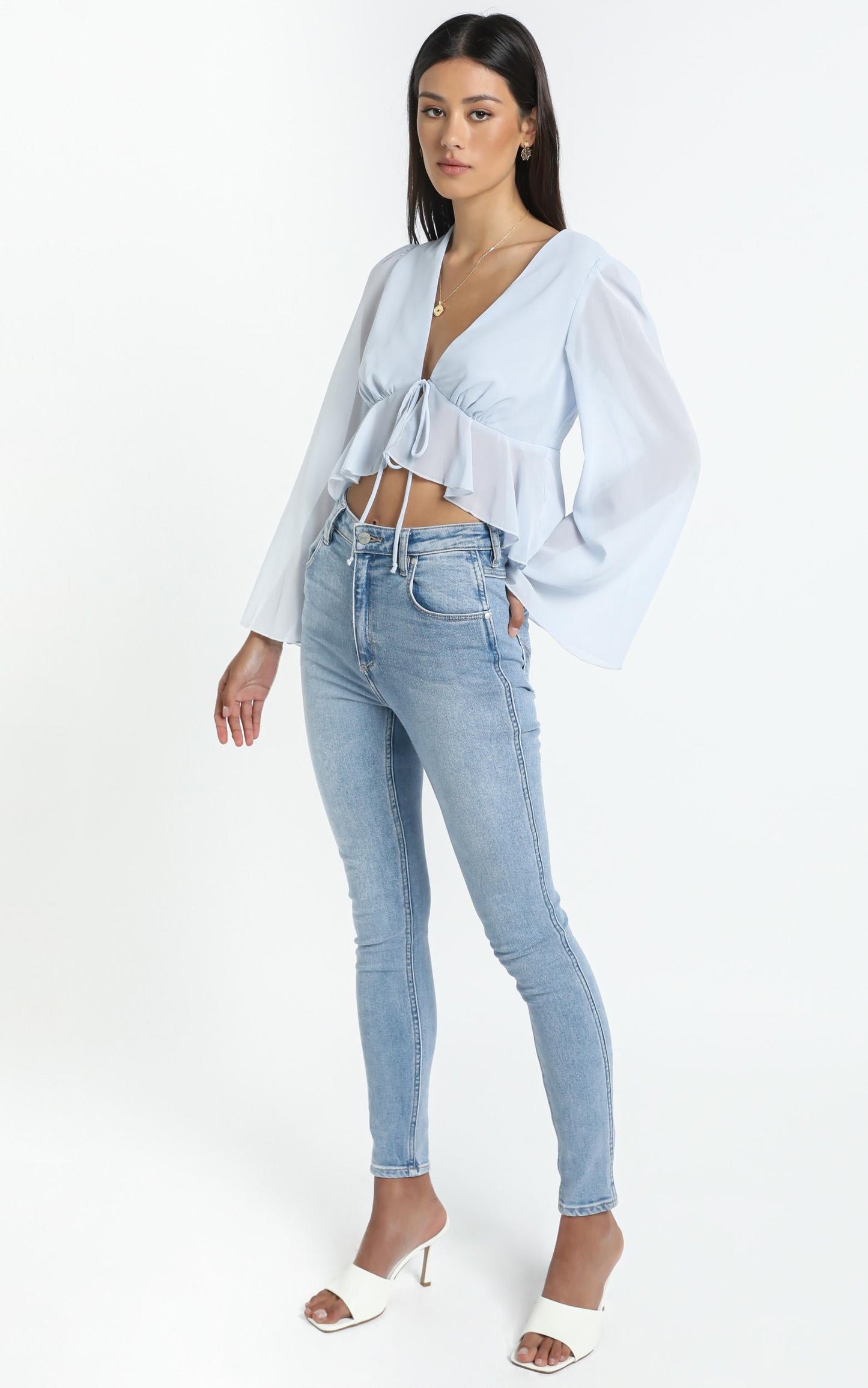 Dance It Out Top in Sky Blue
