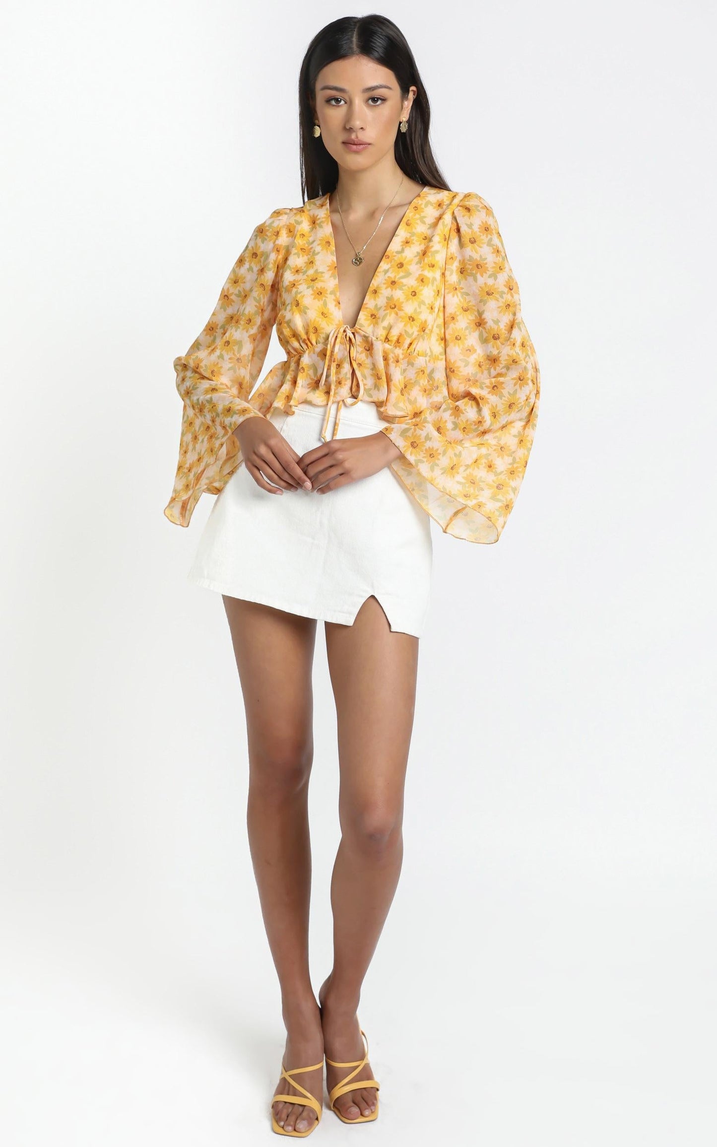 Dance It Out Top in Sunflower Print