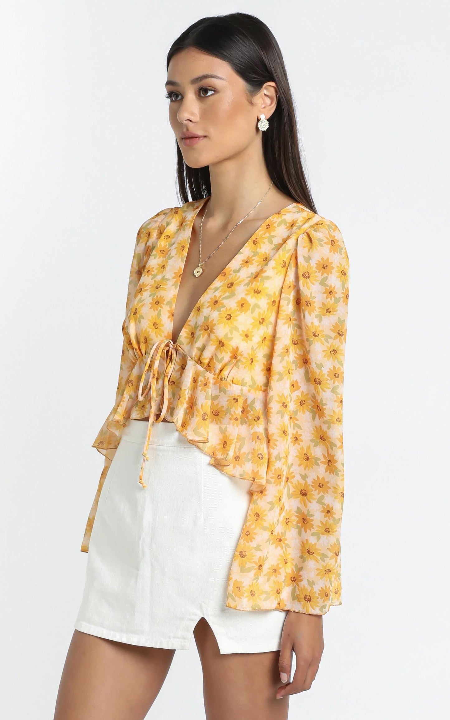 Dance It Out Top in Sunflower Print