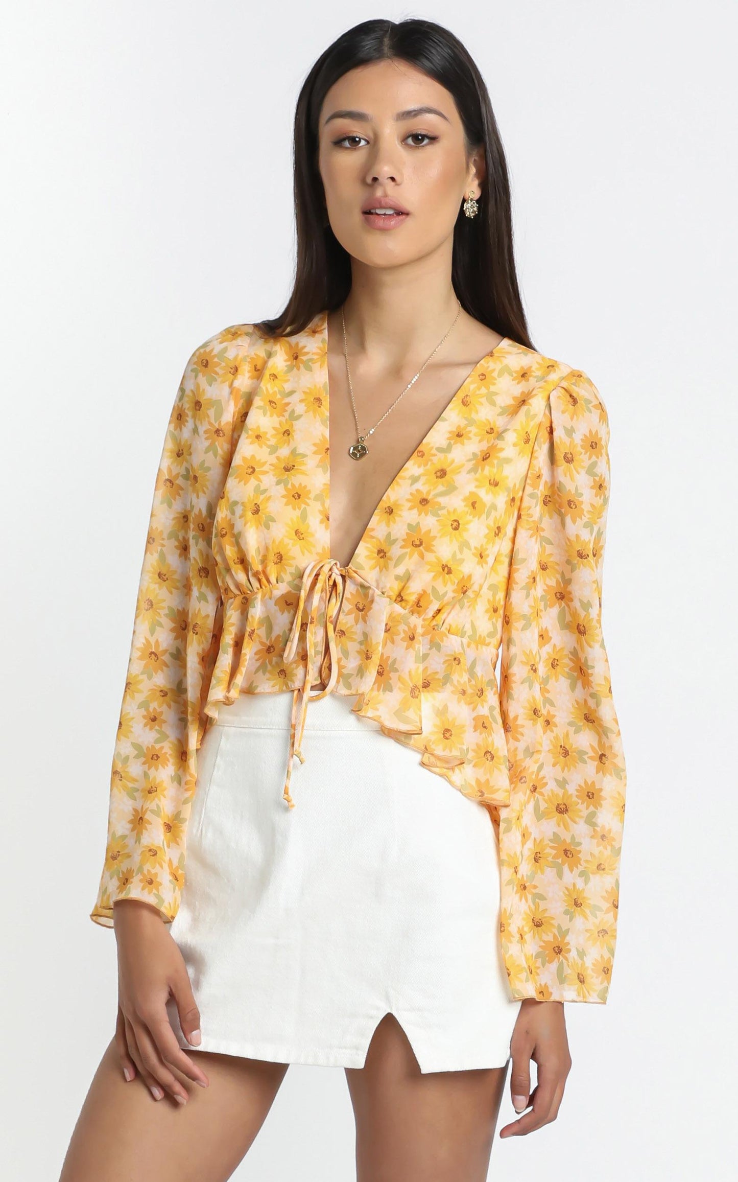 Dance It Out Top in Sunflower Print