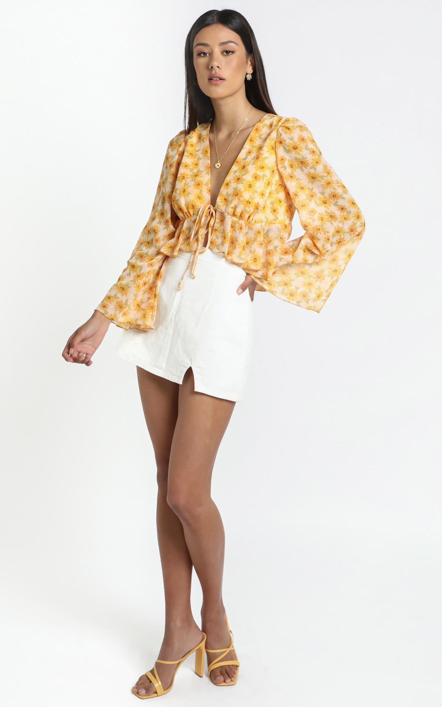 Dance It Out Top in Sunflower Print