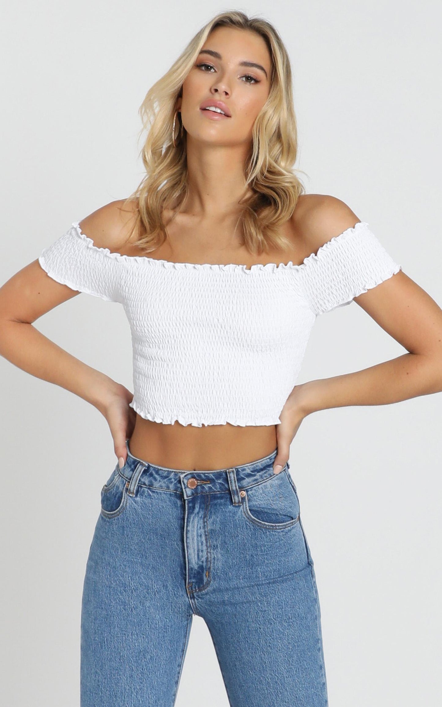 Dancing Fields Top in White
