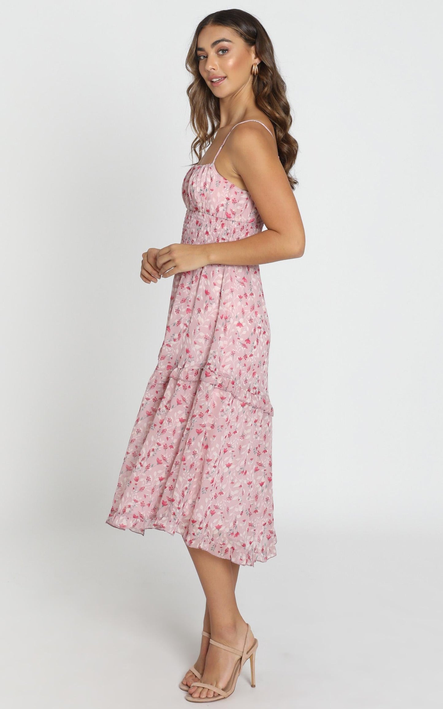 Danielle Dress in pink floral