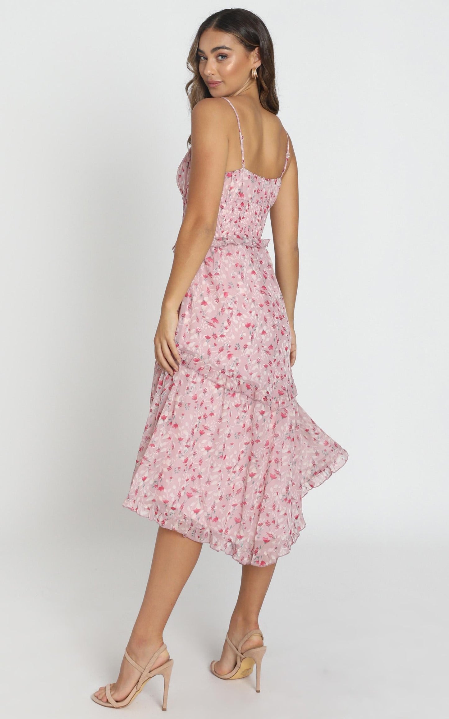 Danielle Dress in pink floral