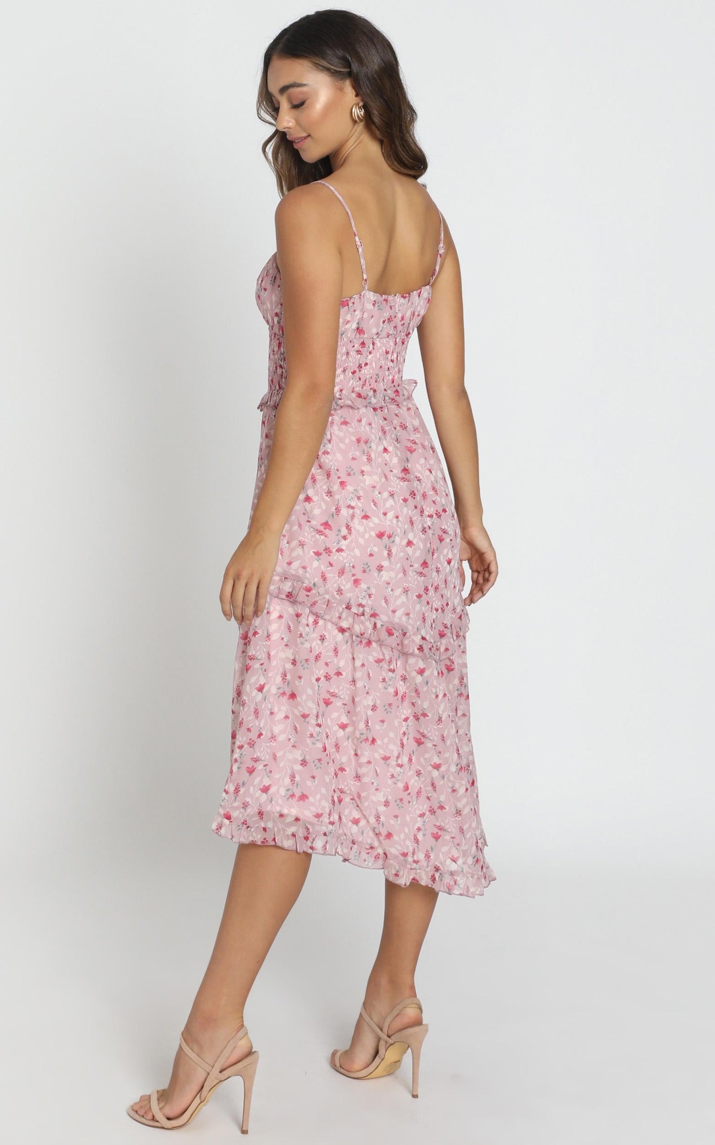 Danielle Dress in pink floral