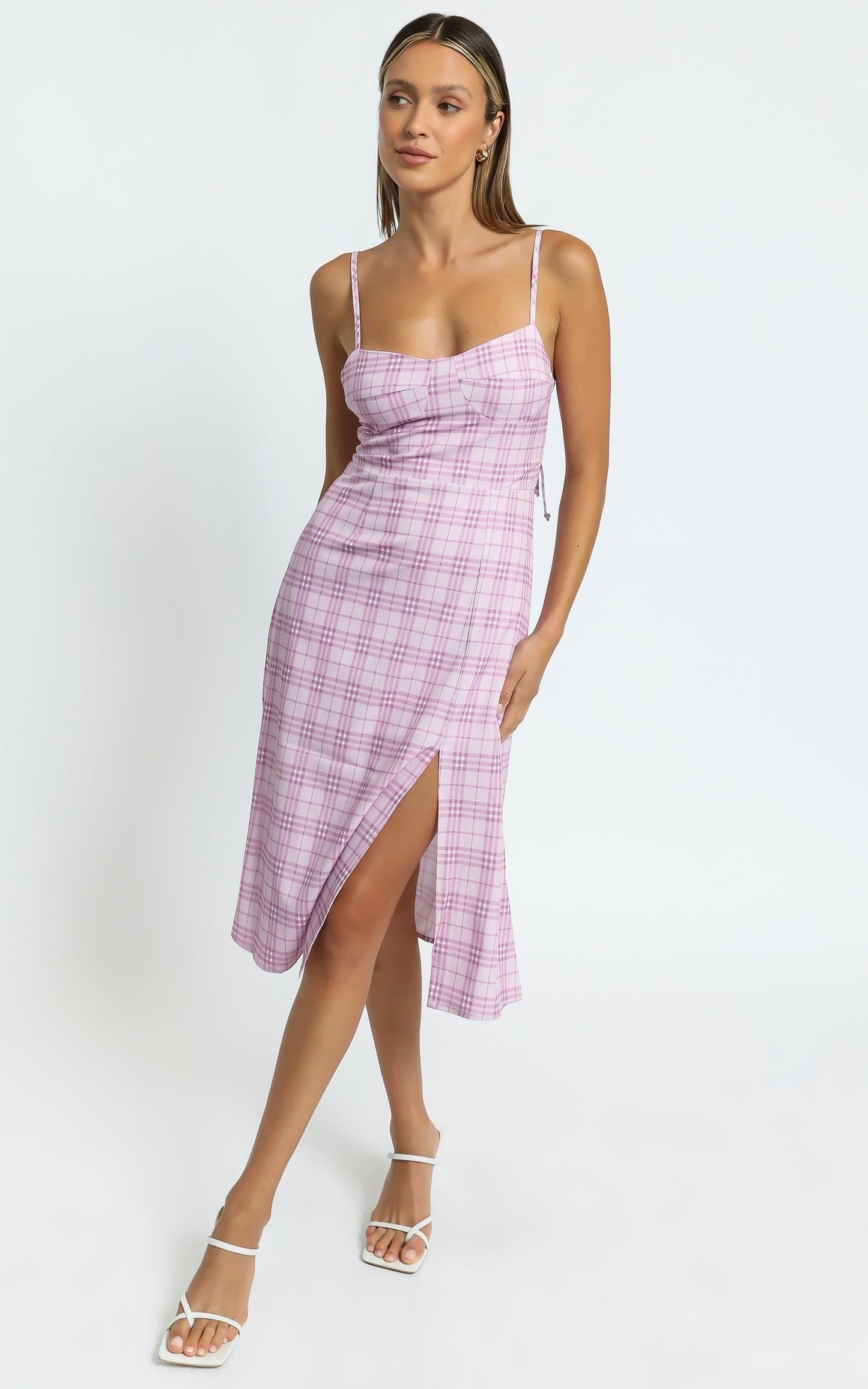 Darcey Dress in Pink Check