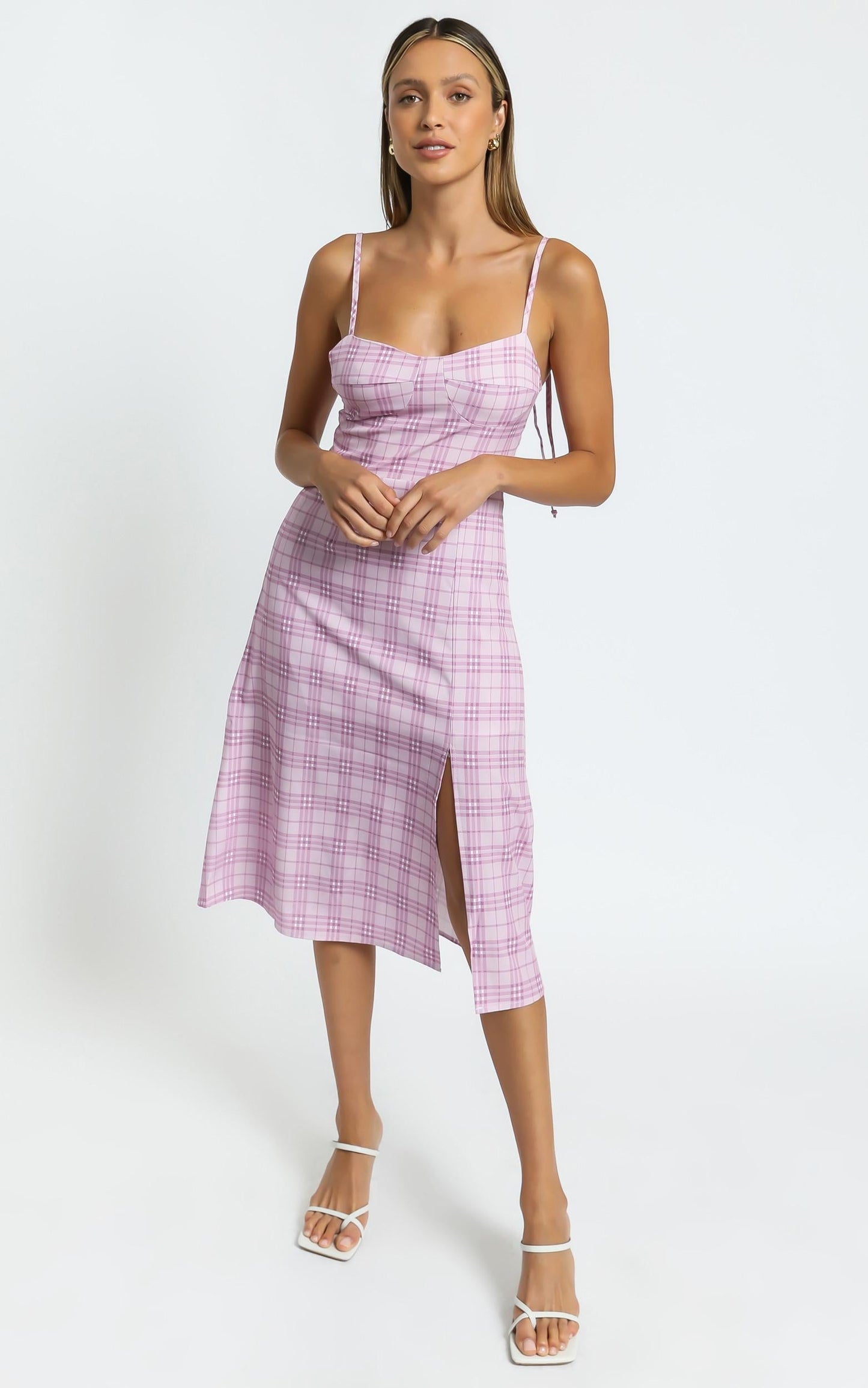 Darcey Dress in Pink Check