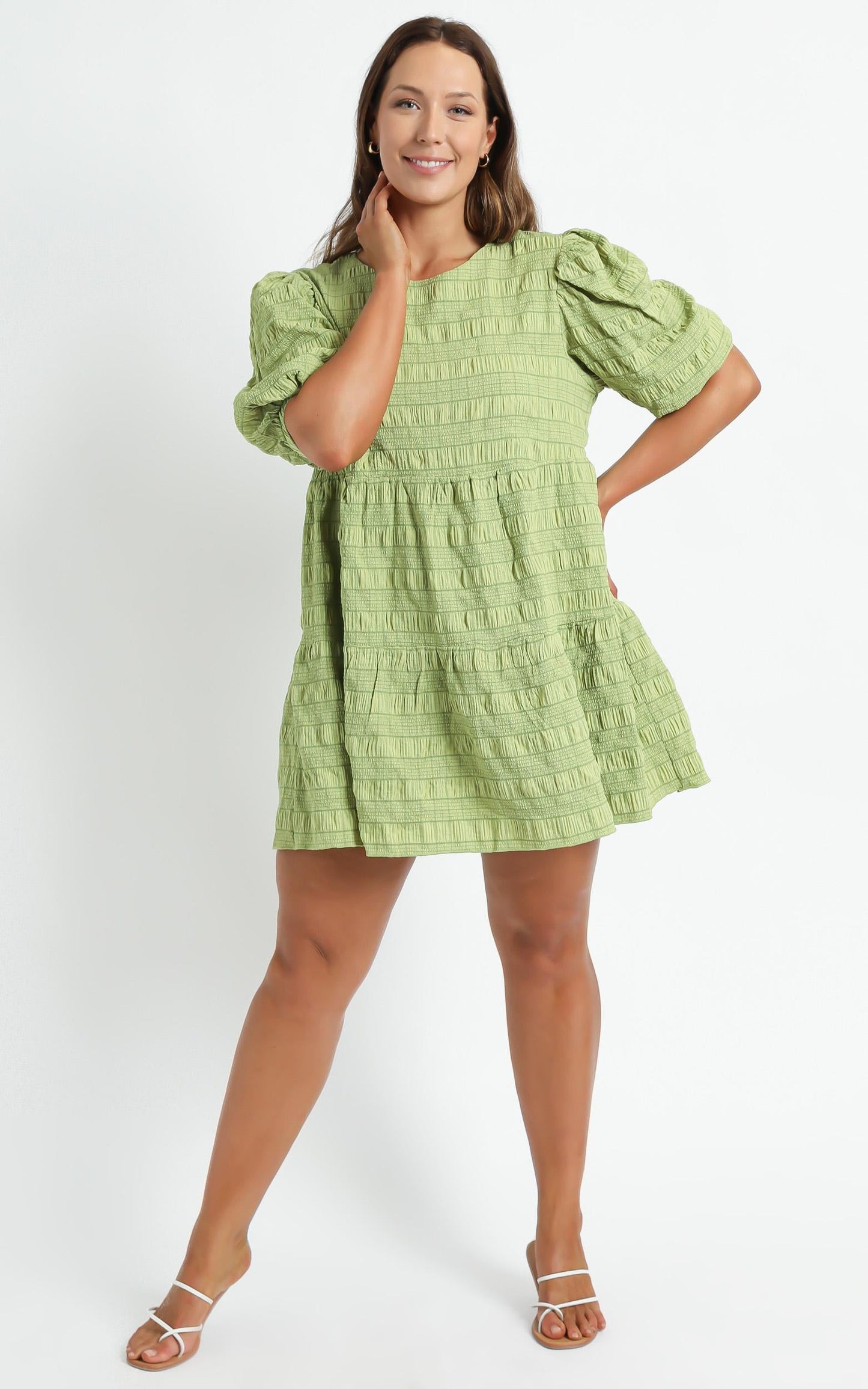 Darcia Dress in Green Check