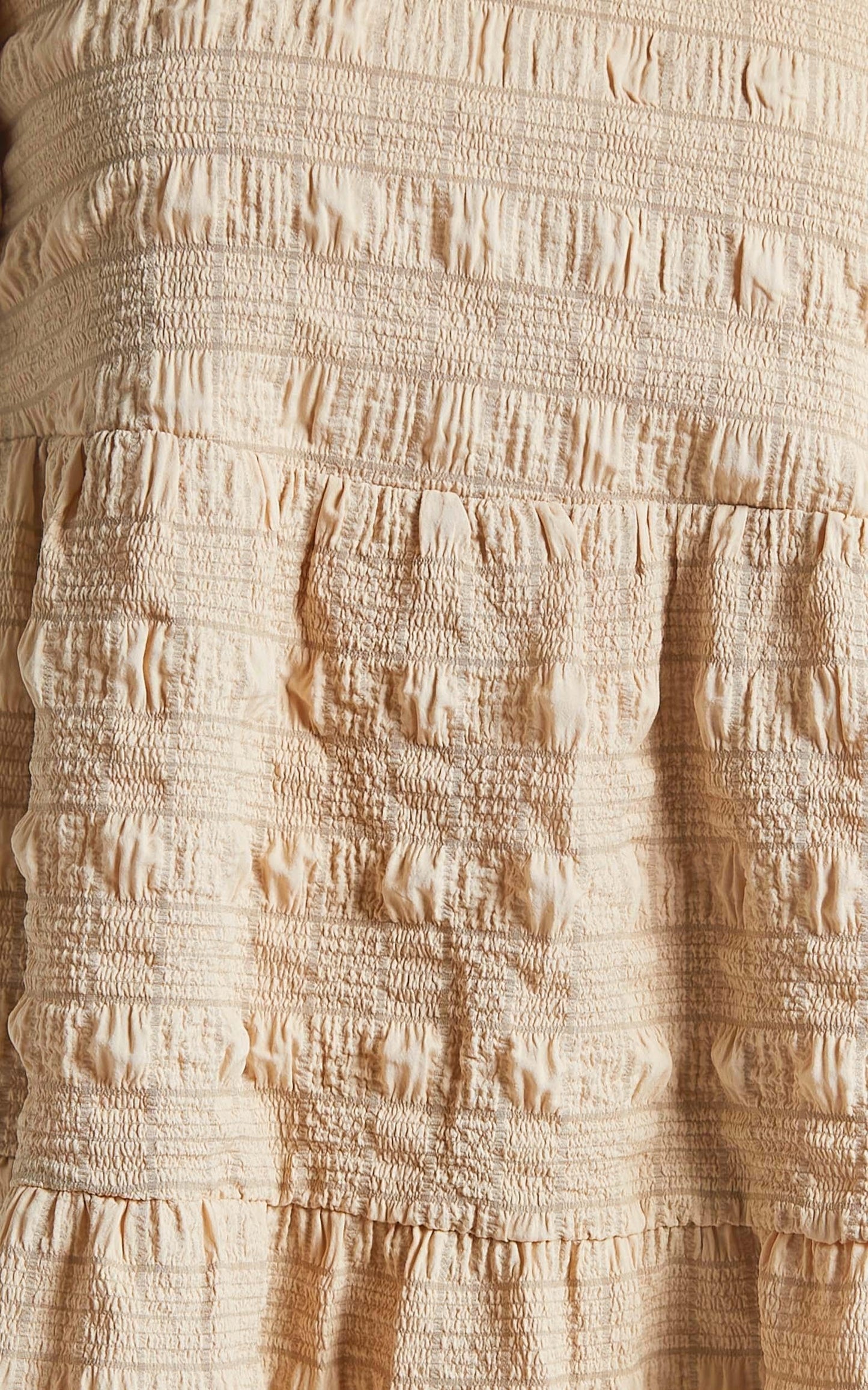 Darcia Dress in Beige Check