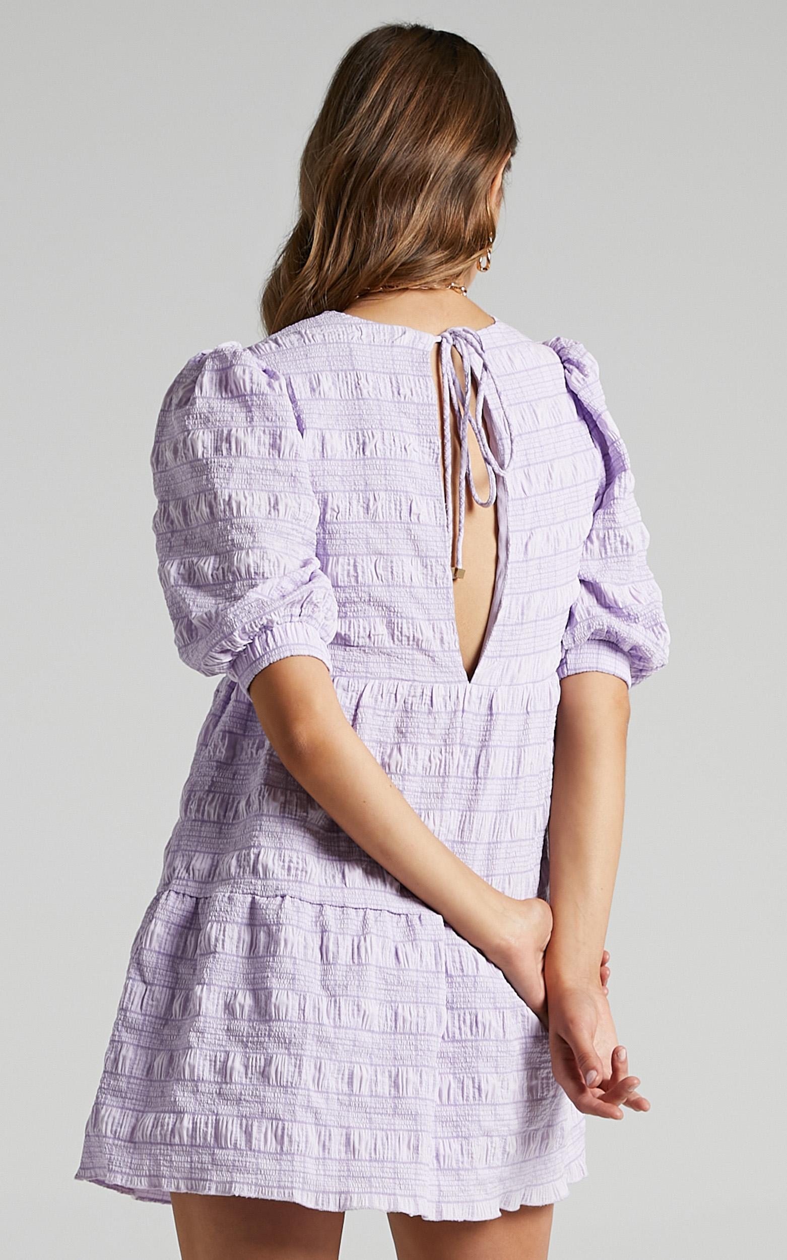Darcia Dress in Lilac Check
