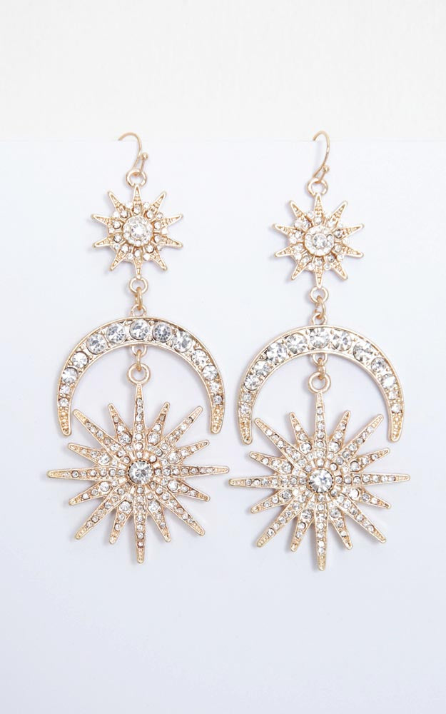 Dark Days Earrings in gold