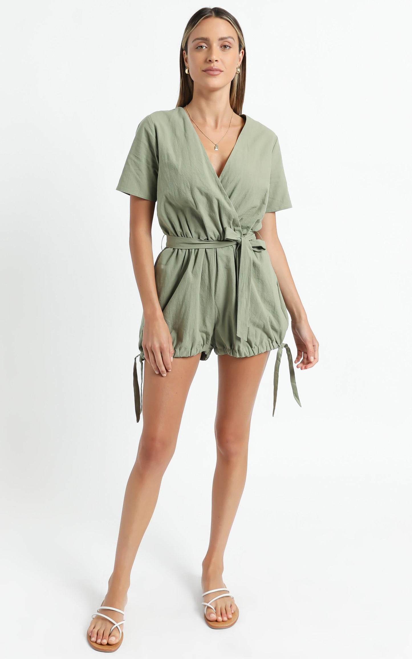 Darlin Playsuit in Khaki