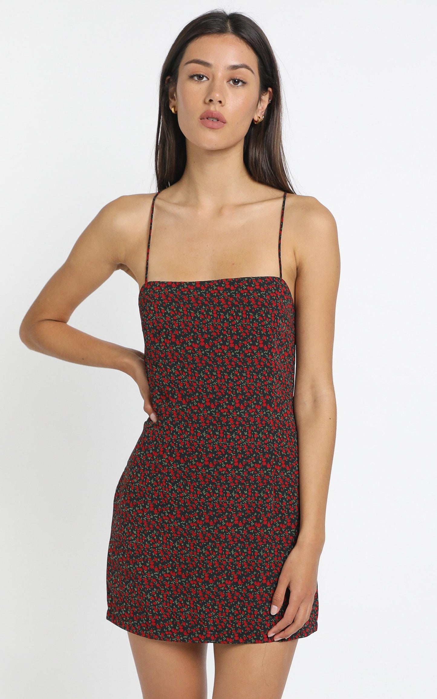 Davie Dress in Black Floral
