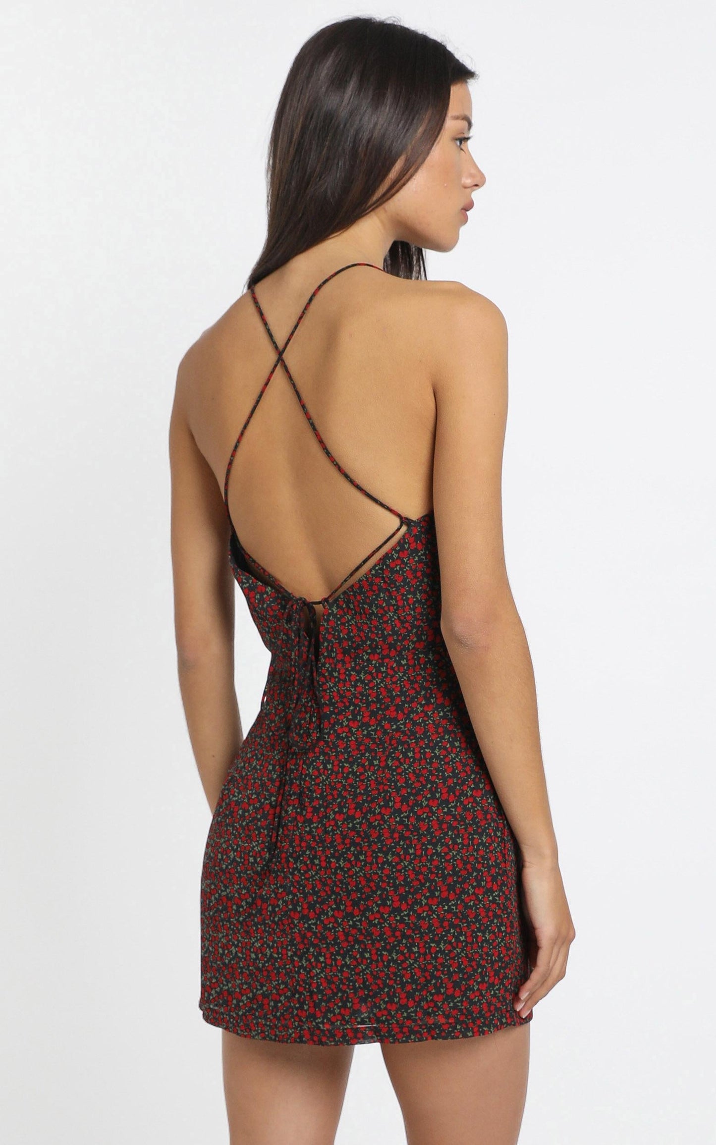 Davie Dress in Black Floral