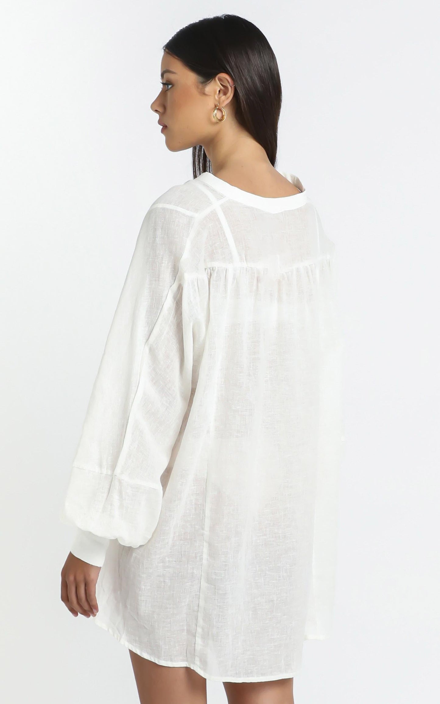 Dawn Shirt Dress in White