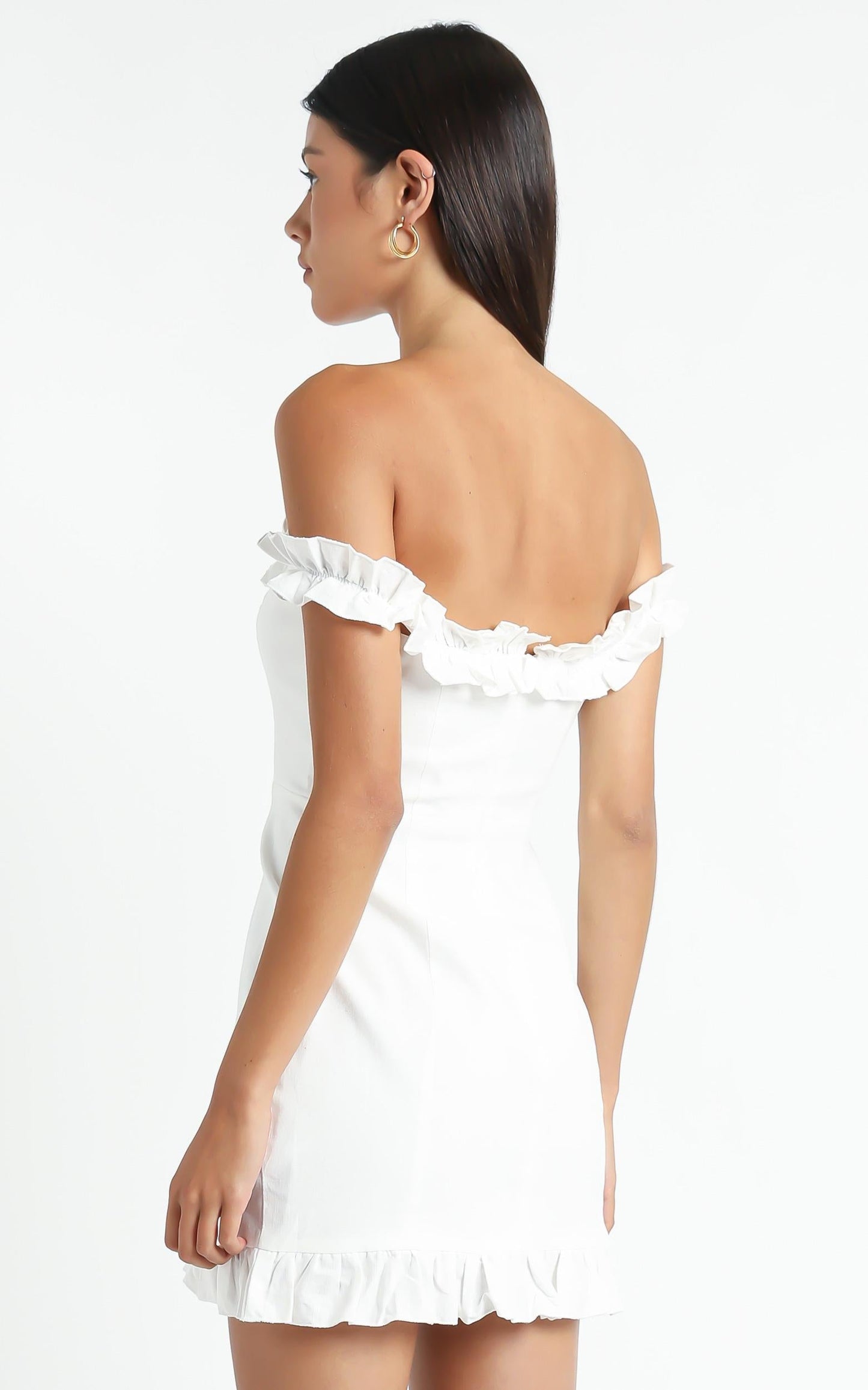 Days of Summer Dress in White Linen Look