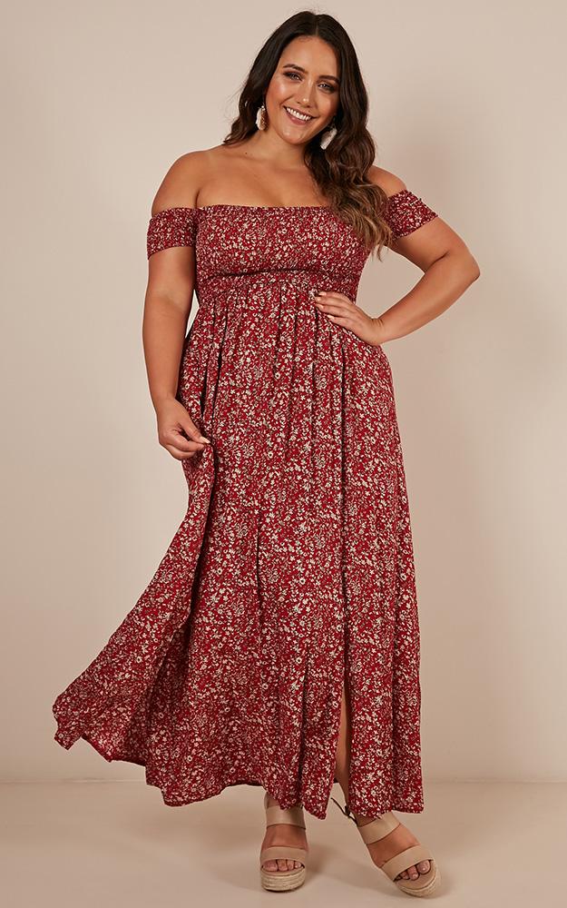 Daytime Dancer Maxi Dress In Red Print