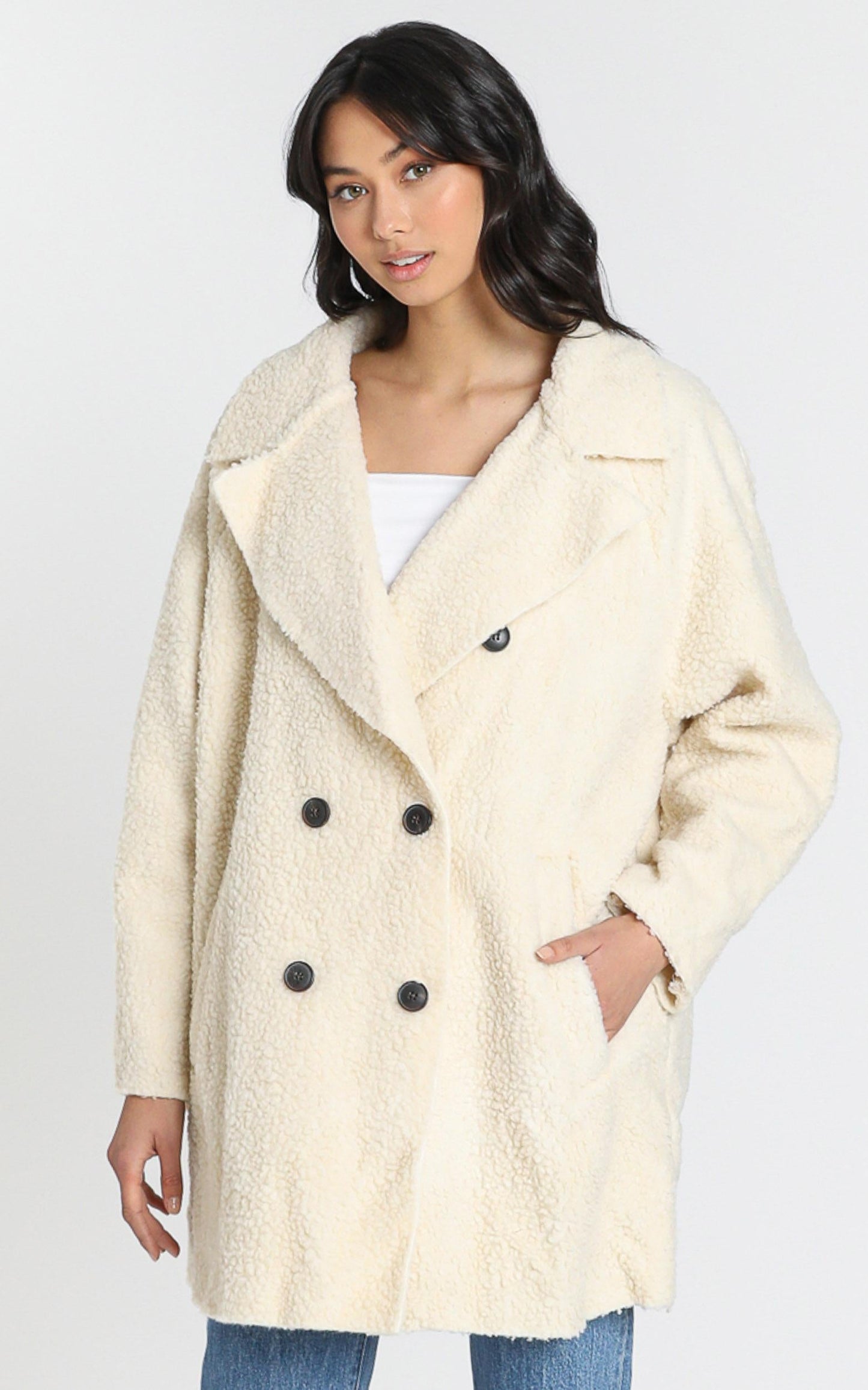 Rebekah Coat in Cream