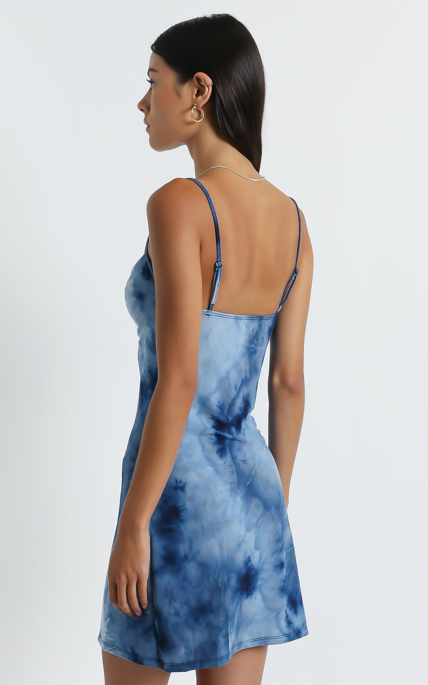 Morley Dress in Blue Tie Dye