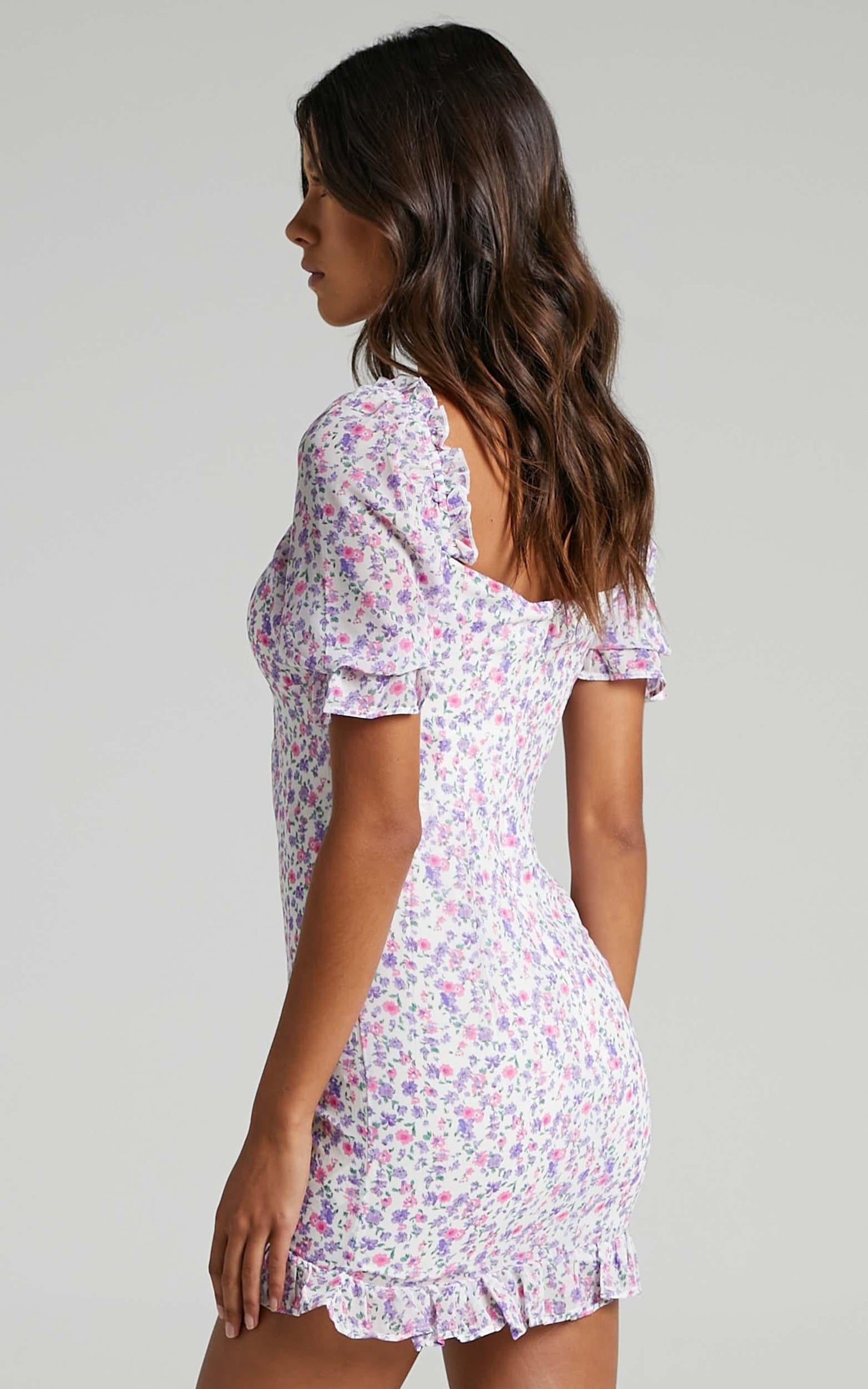 Dawn Dress in Purple Floral