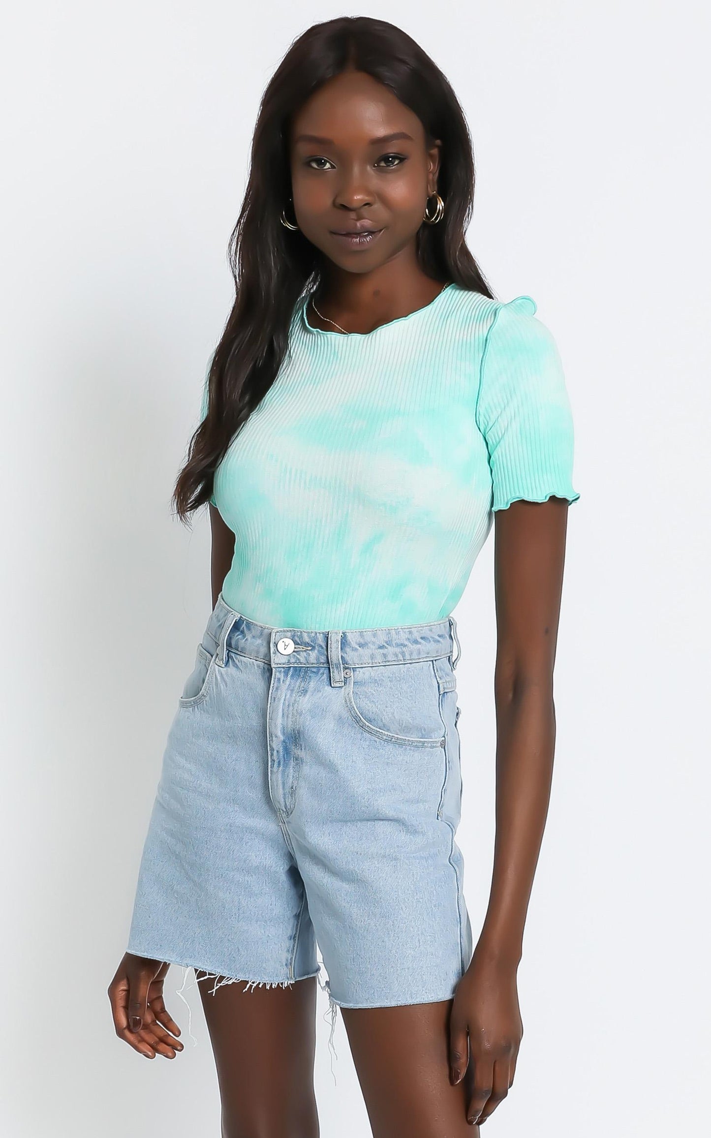Deacon Top in Green Tie Dye