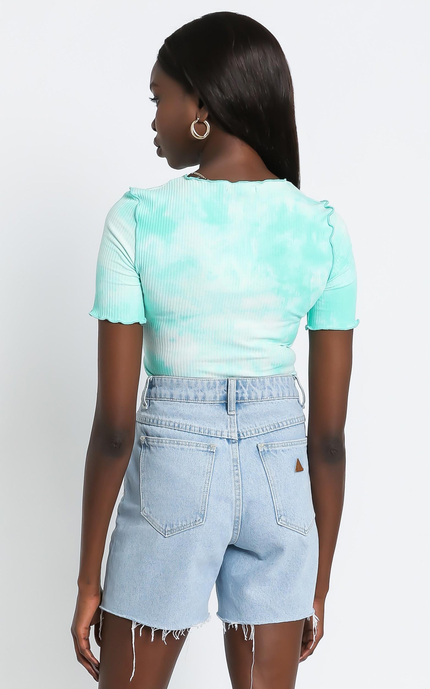 Deacon Top in Green Tie Dye