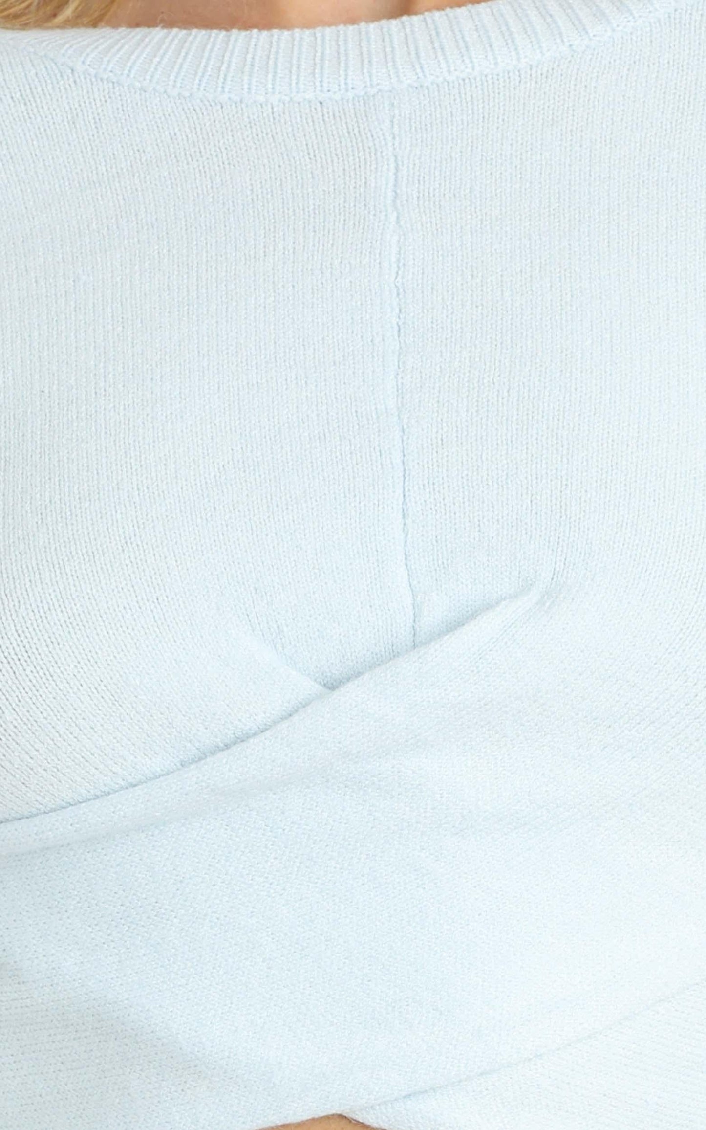 Deanna Knit Top in Baby Blue