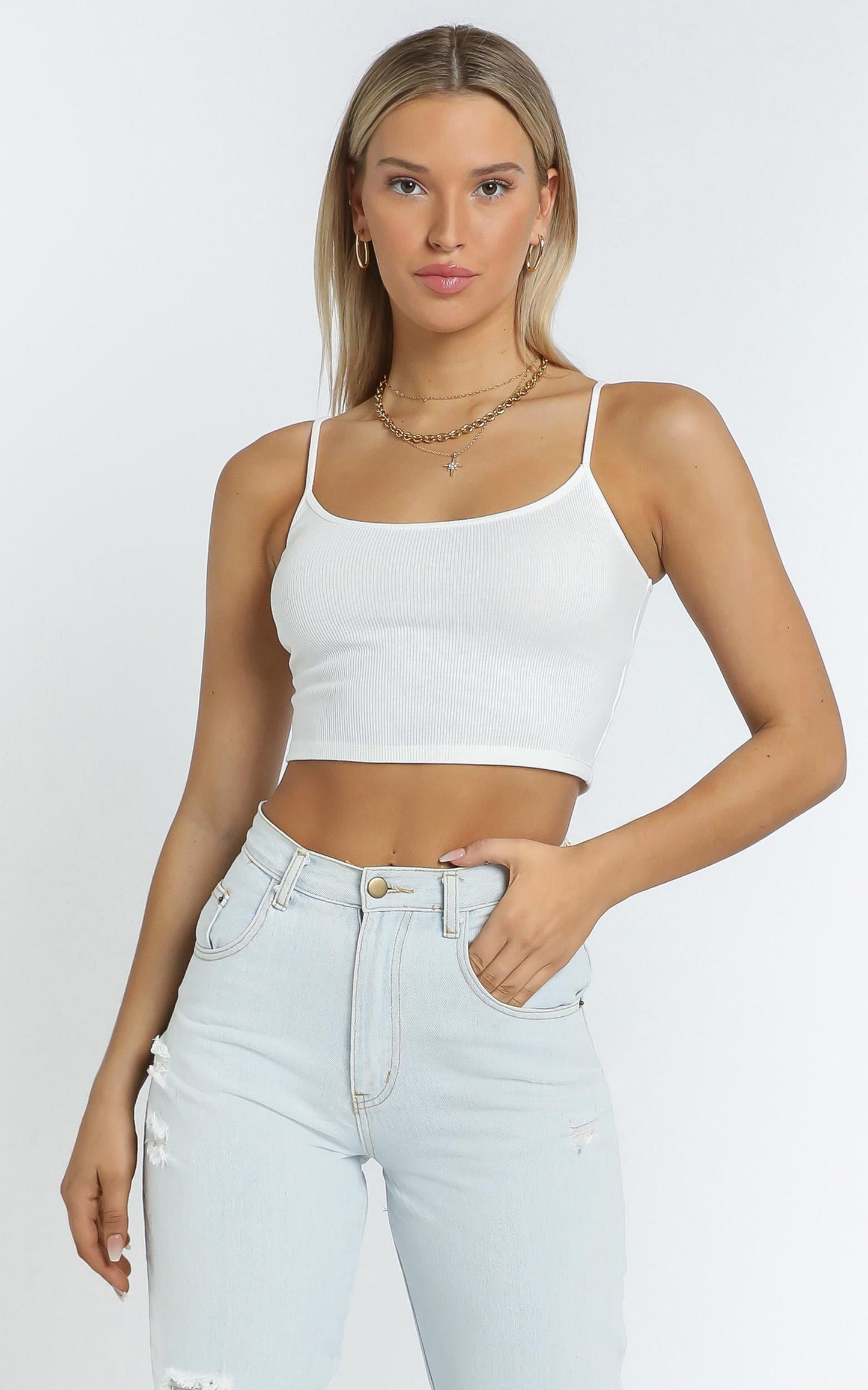 Delilah Singlet in White