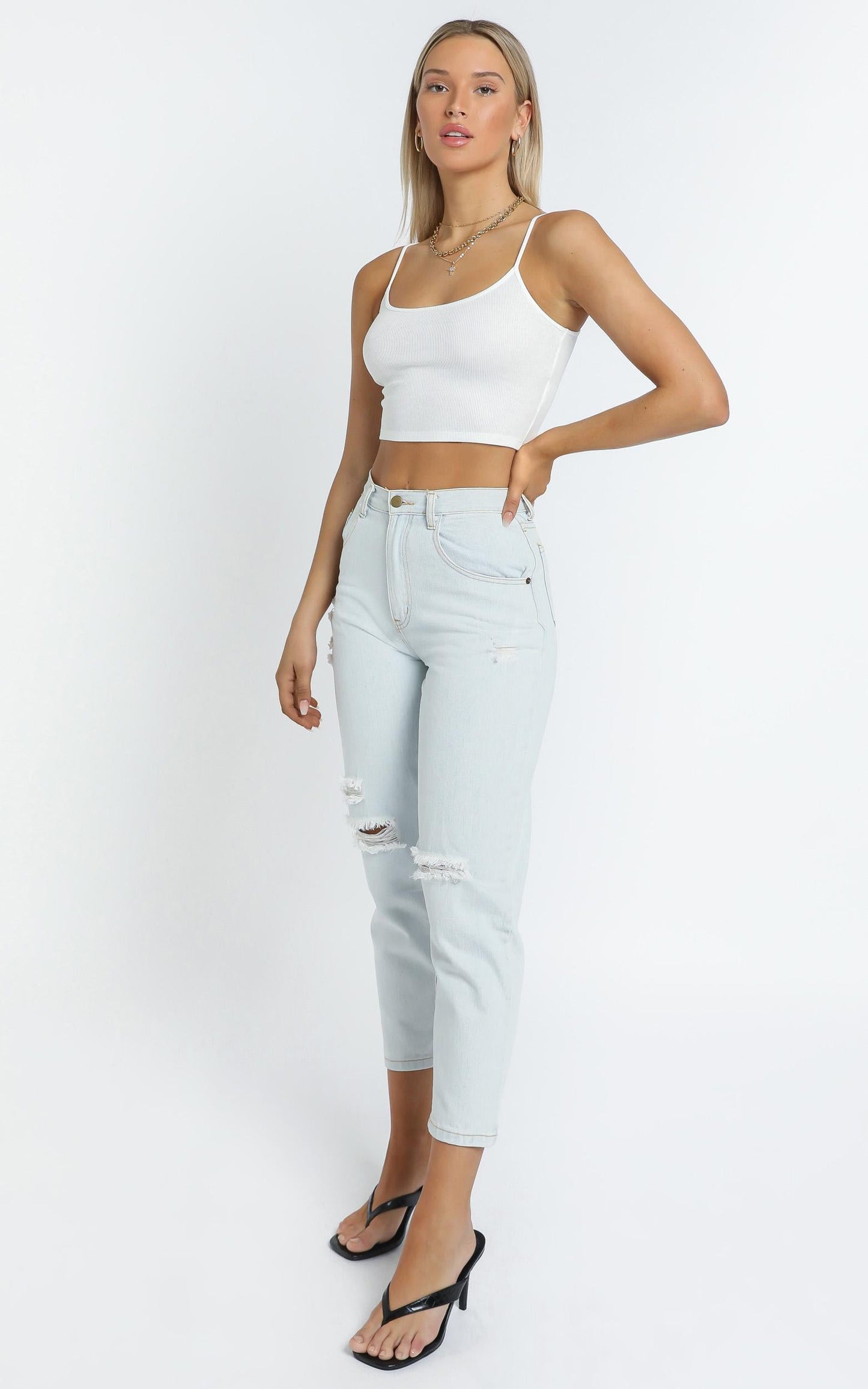 Delilah Singlet in White