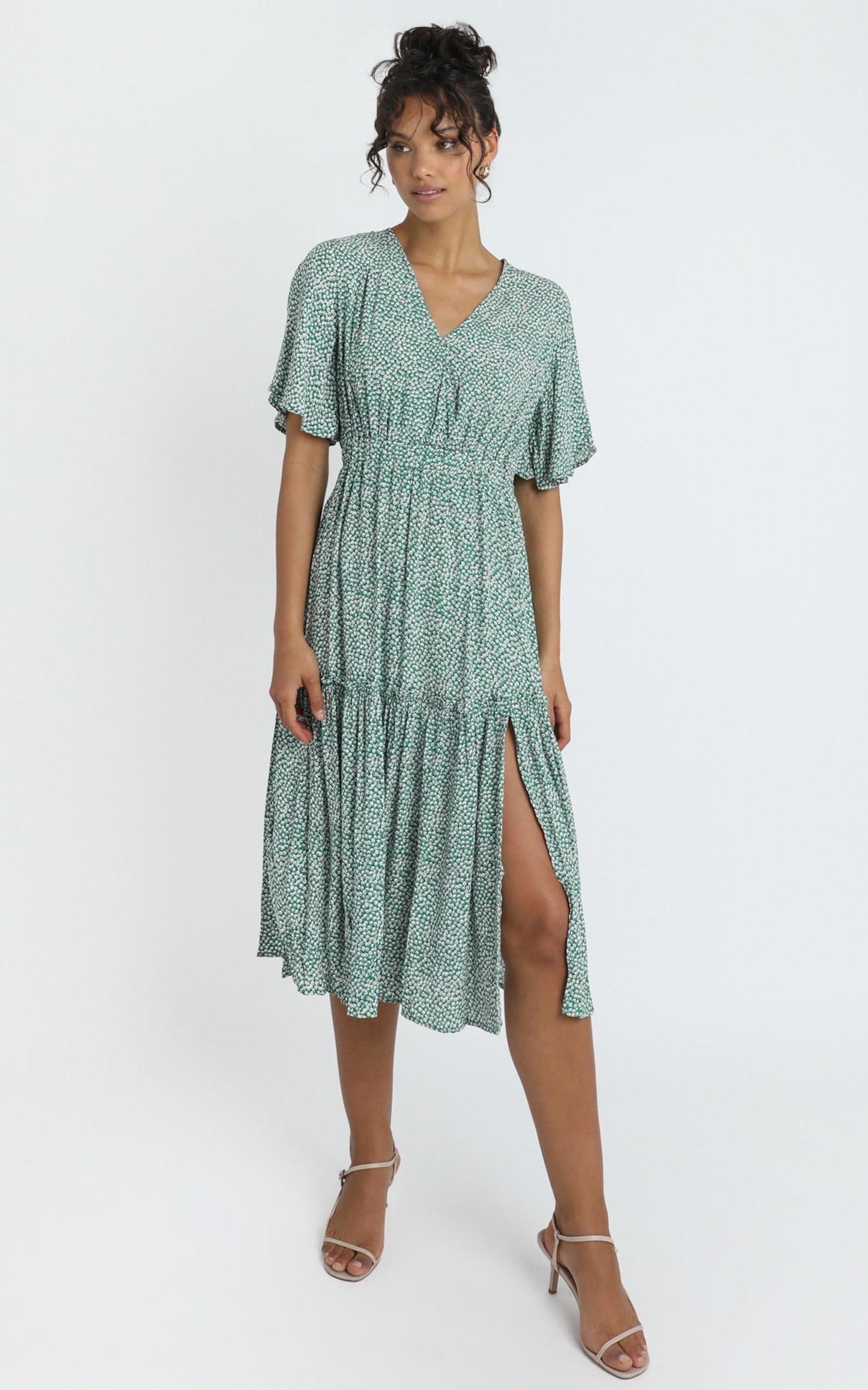Dai Dress in Green Spot
