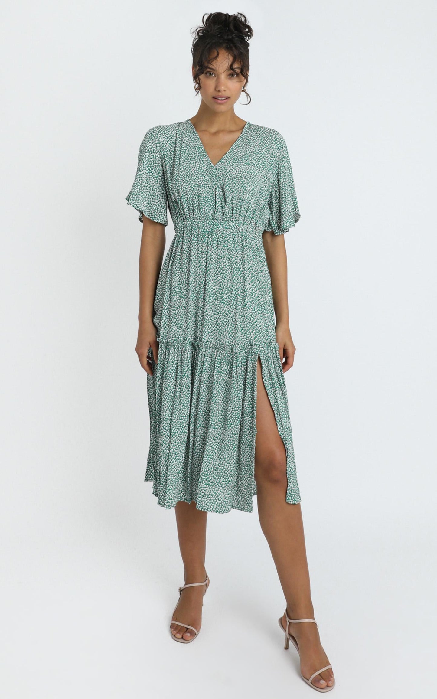 Dai Dress in Green Spot