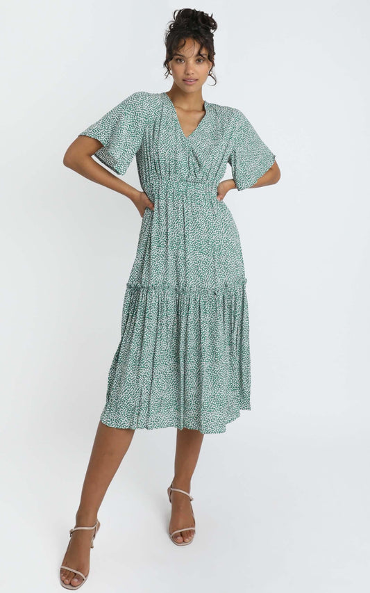 Dai Dress in Green Spot