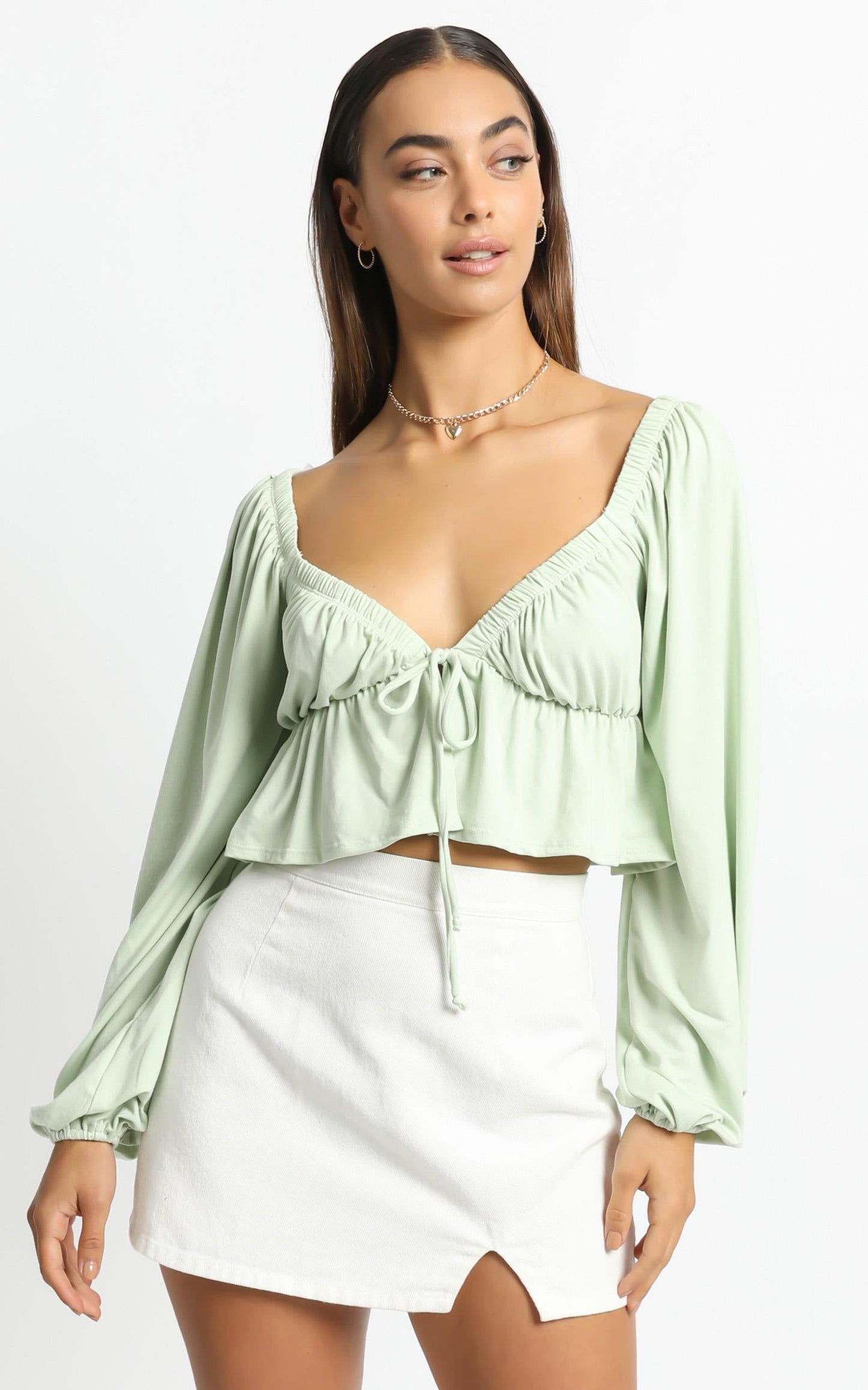 Diego Top in Sage