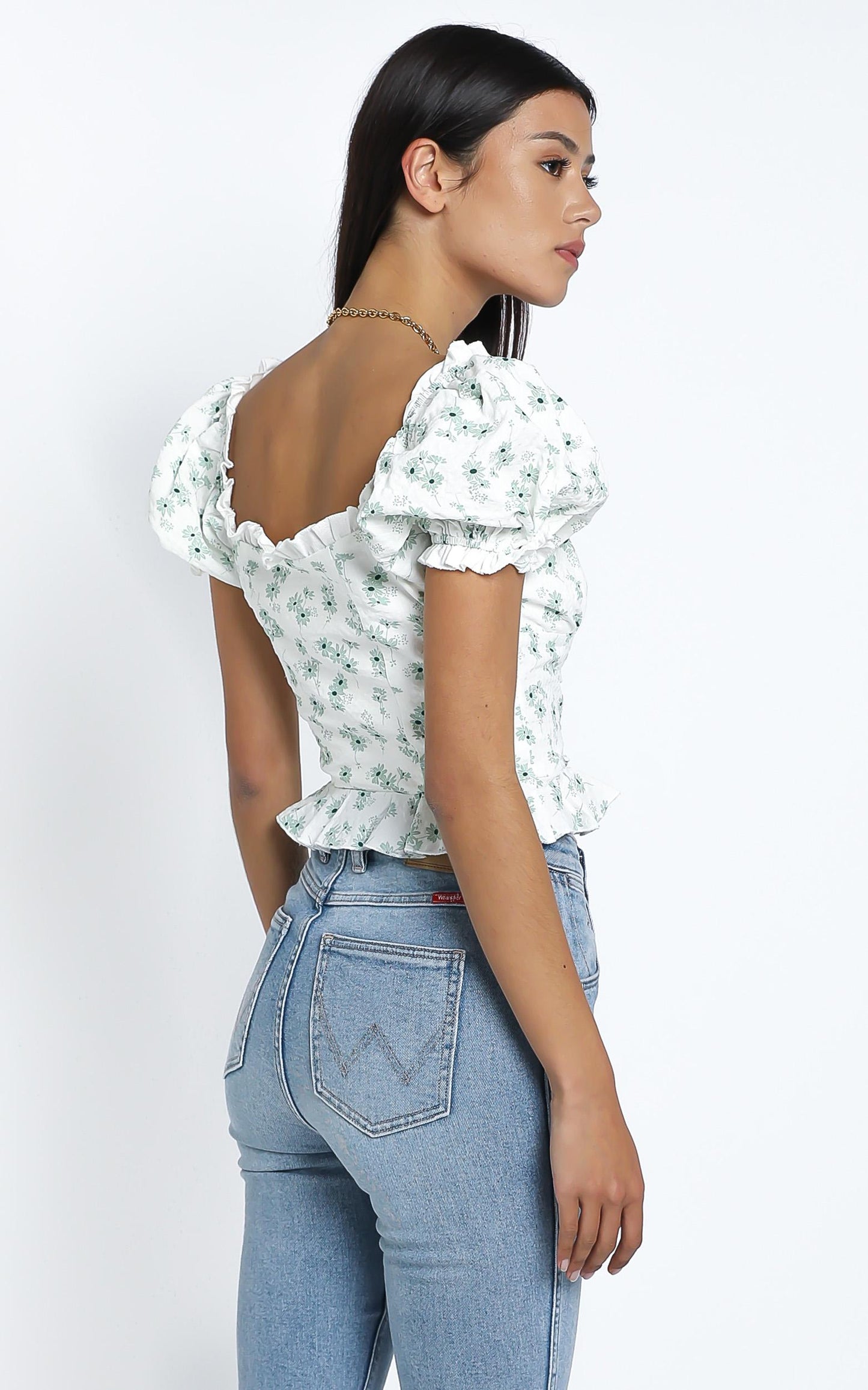 Domonique Top in Sage Floral