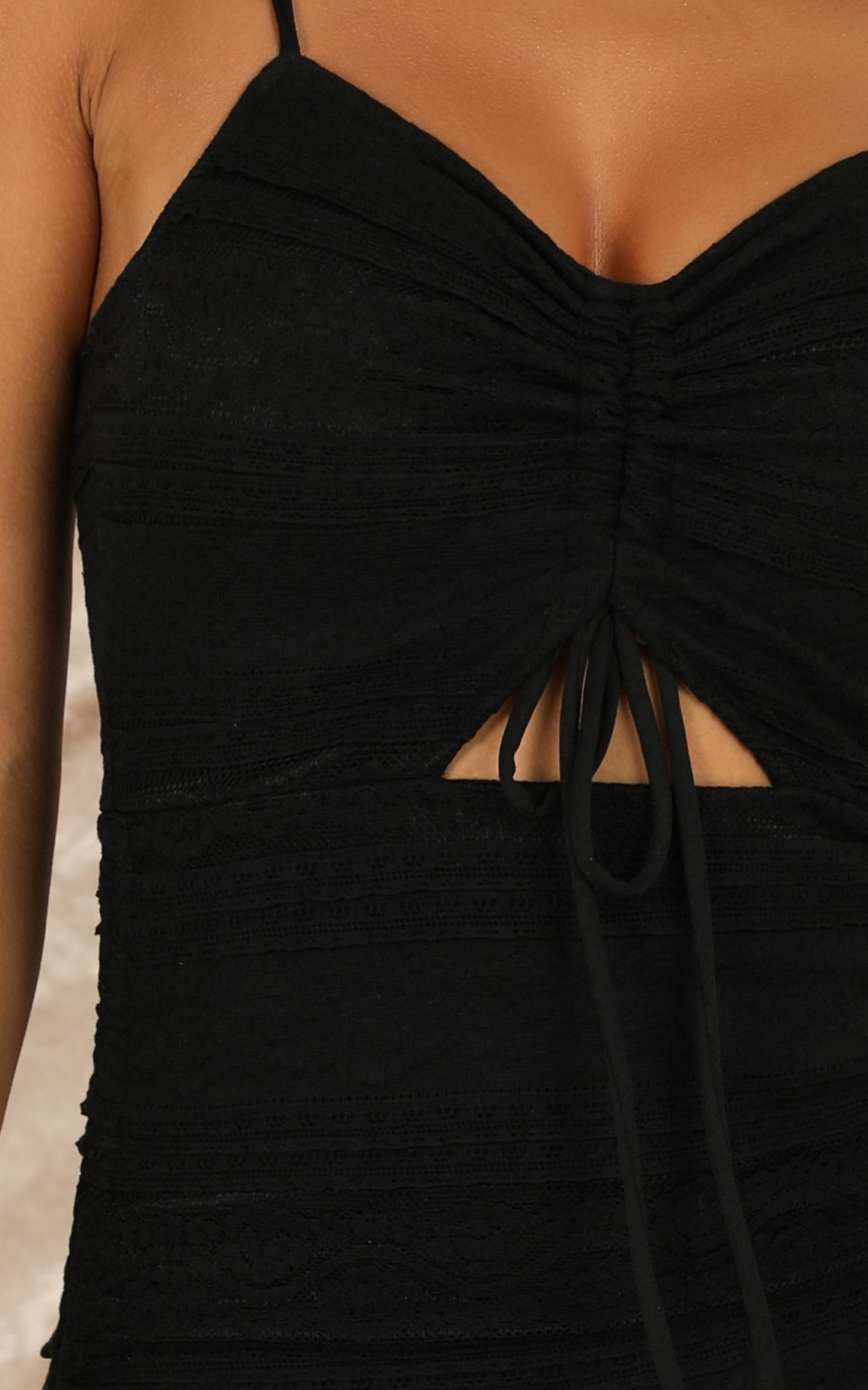 Dont Slip Away Dress In Black Lace