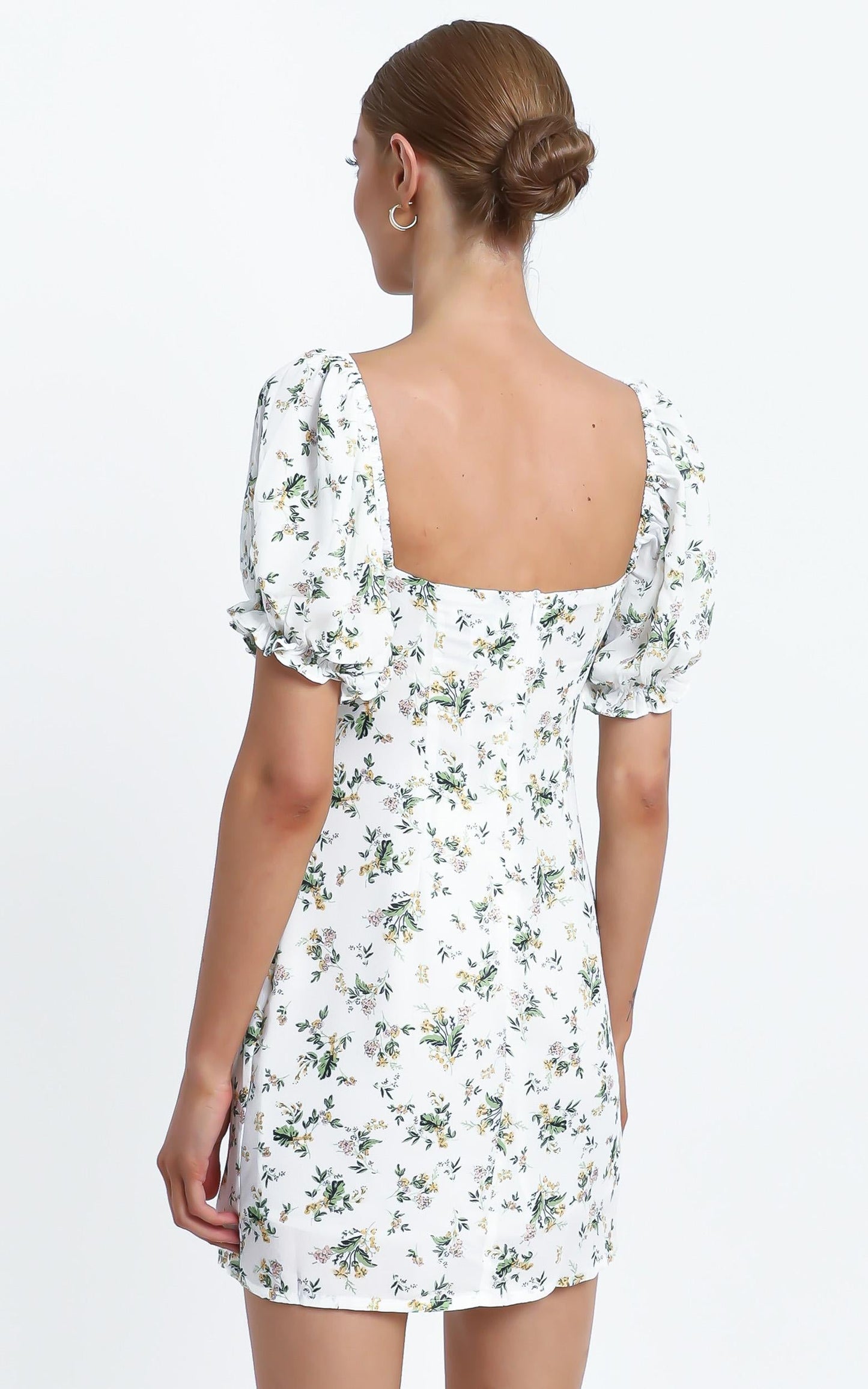 Dougie Dress in White Floral