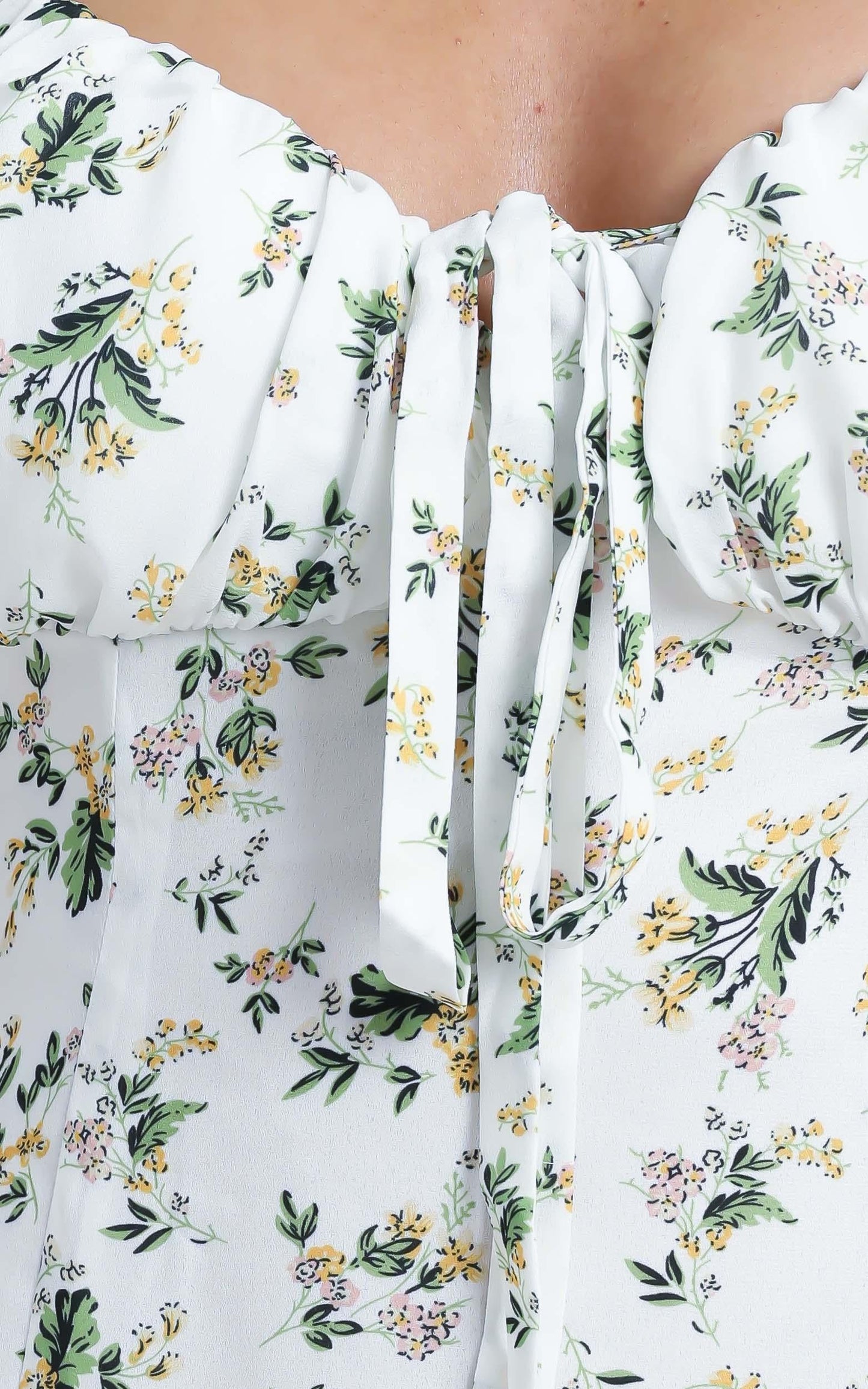 Dougie Dress in White Floral